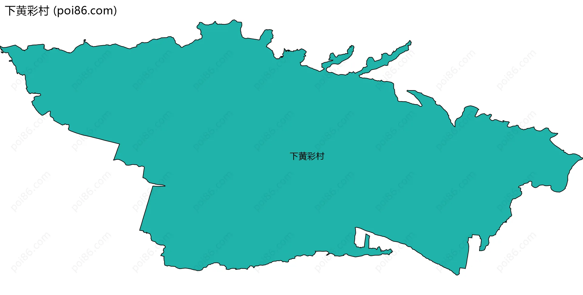 下黄彩村边界地图