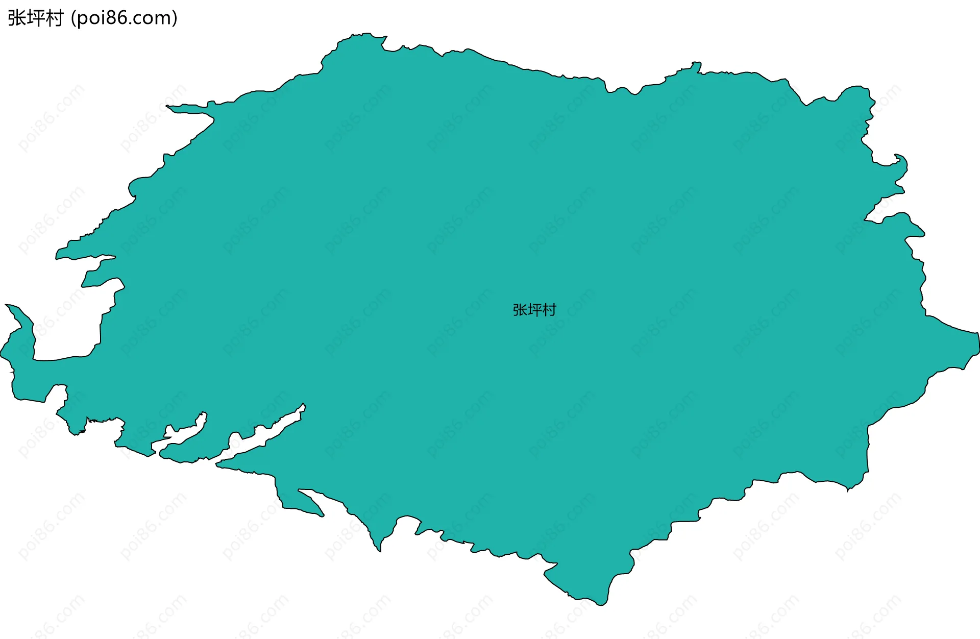 张坪村边界地图