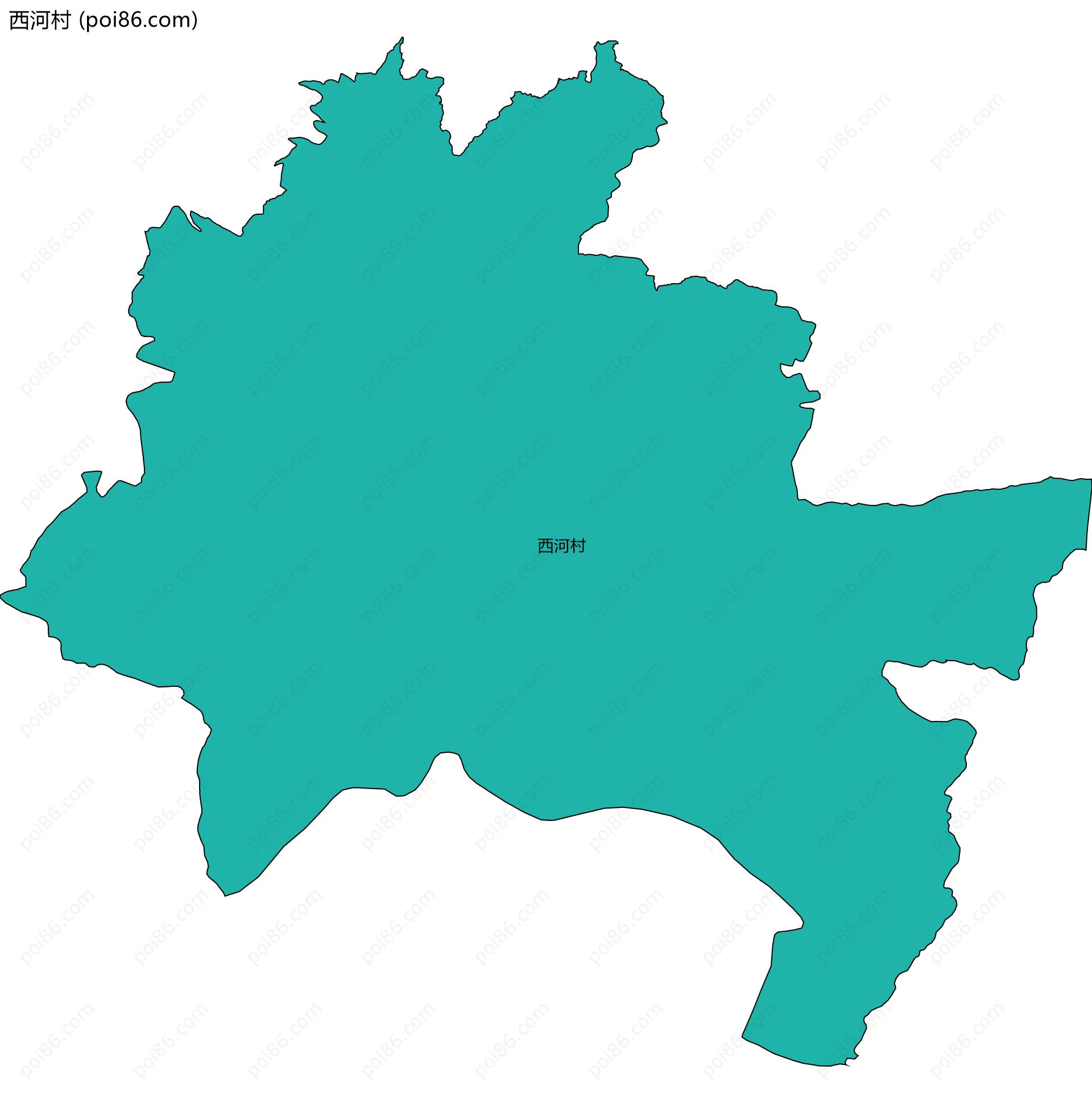 西河村边界地图