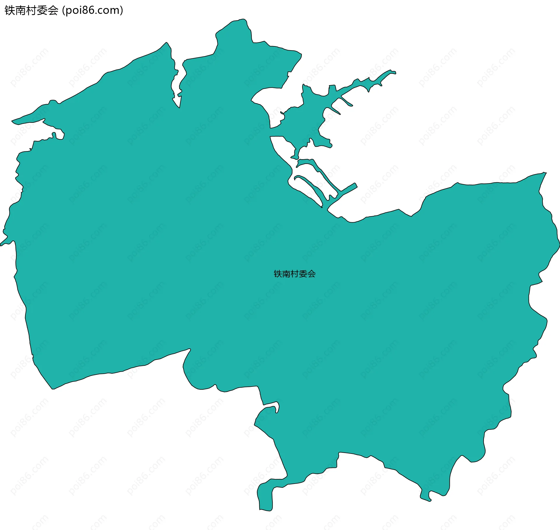 铁南村委会边界地图