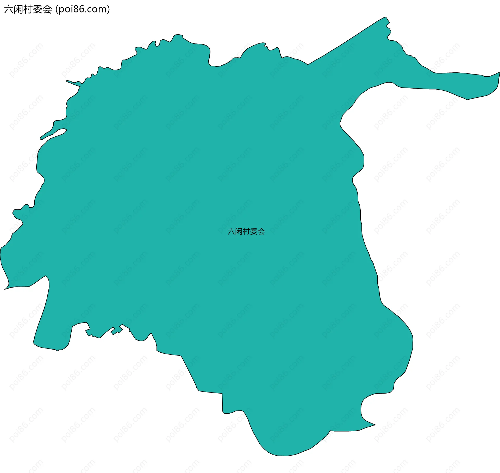 六闲村委会边界地图