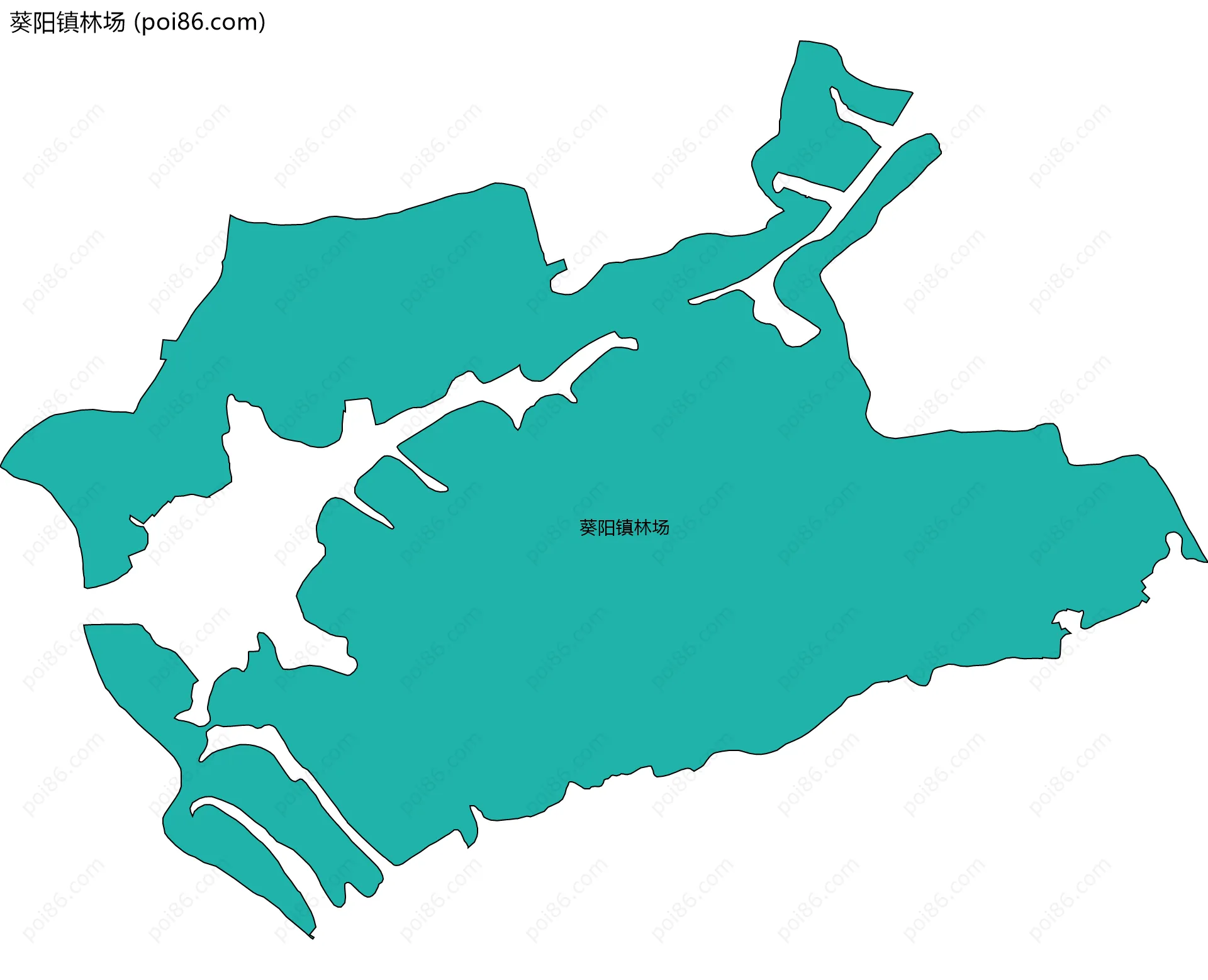 葵阳镇林场边界地图