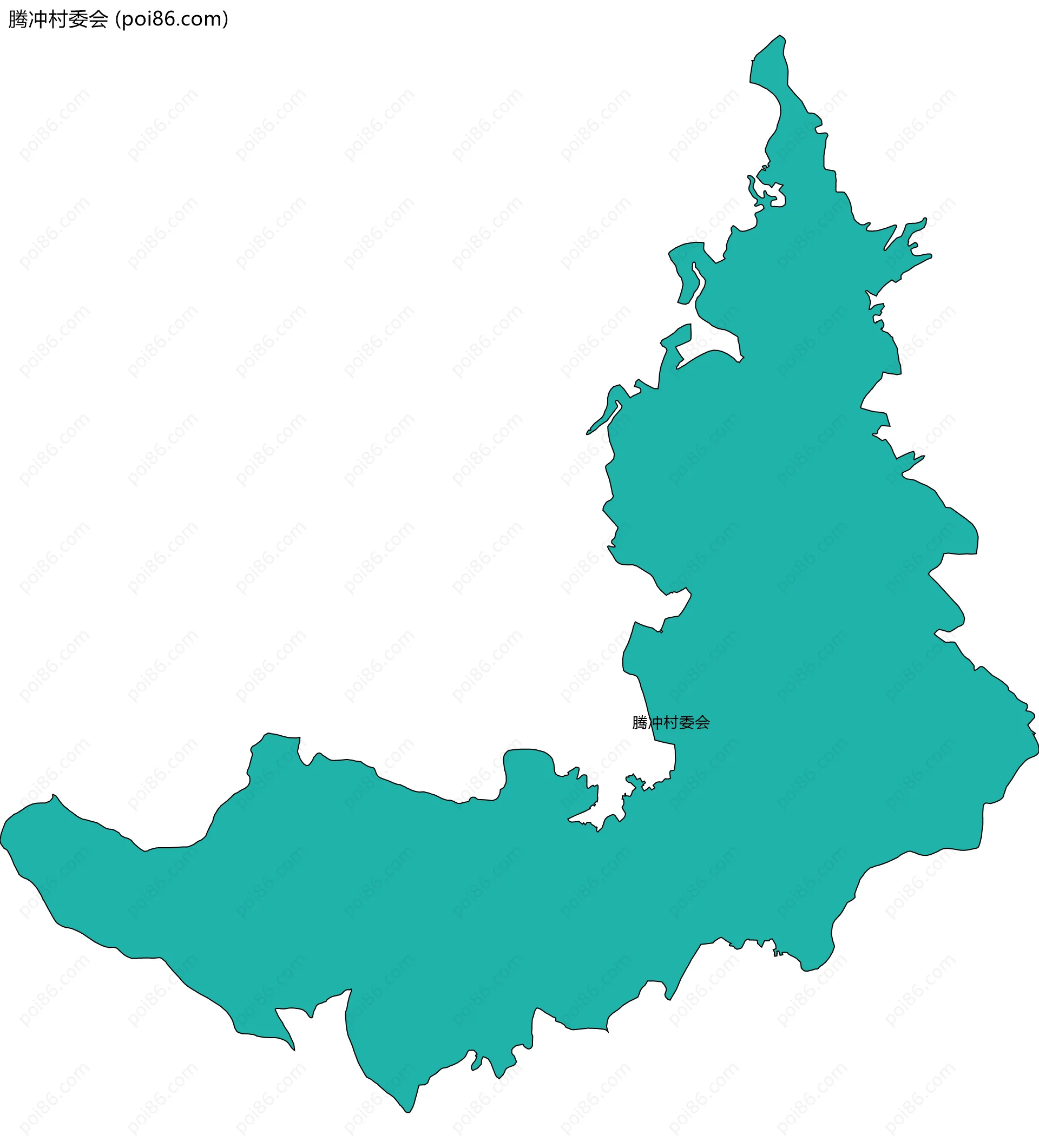 腾冲村委会边界地图