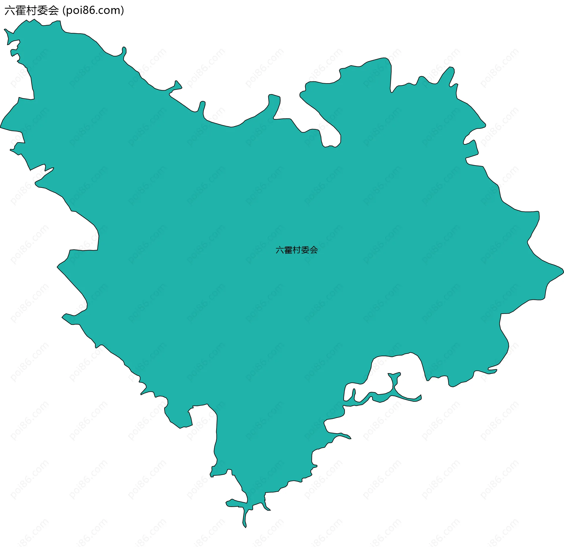 六霍村委会边界地图