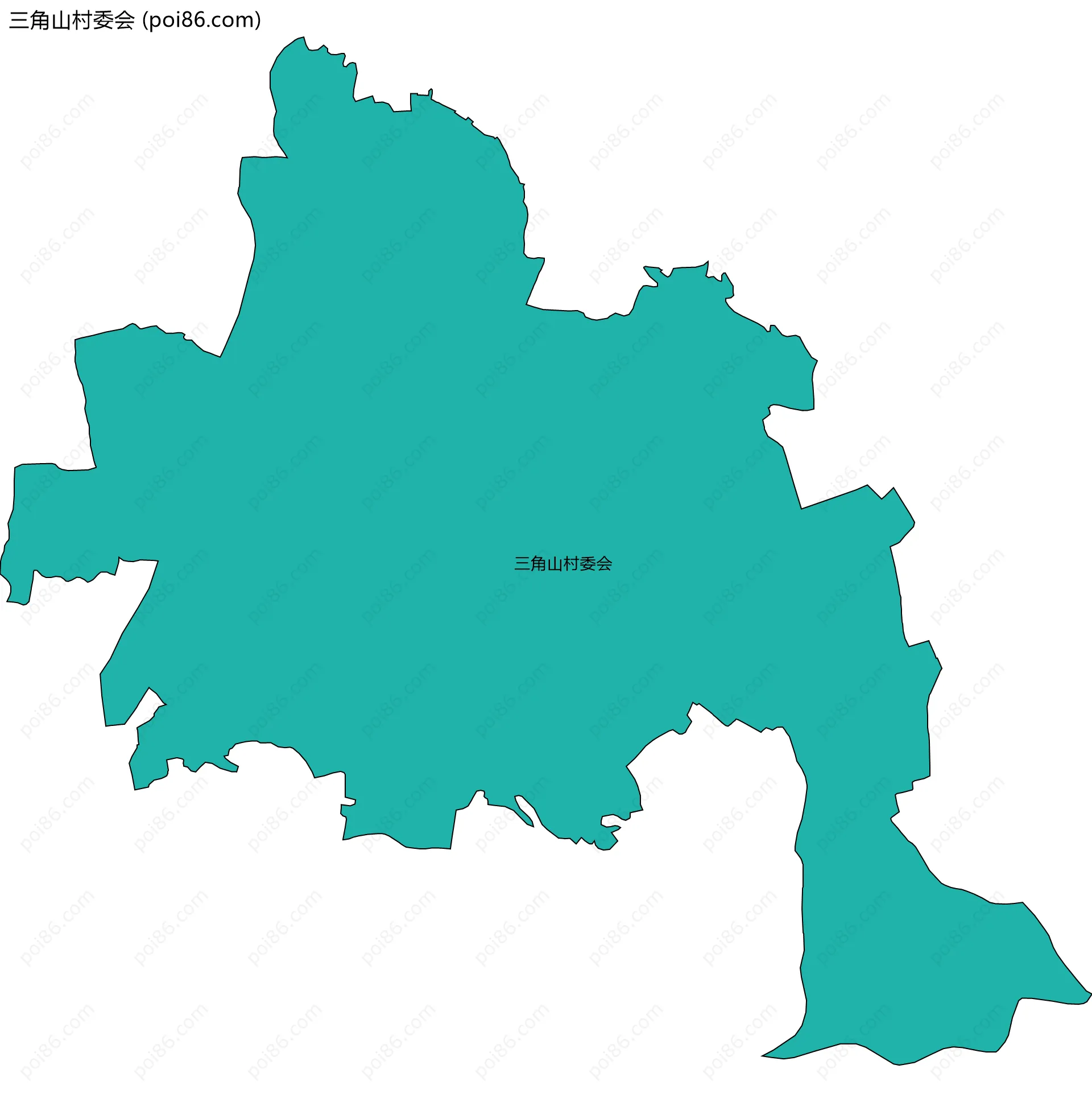 三角山村委会边界地图