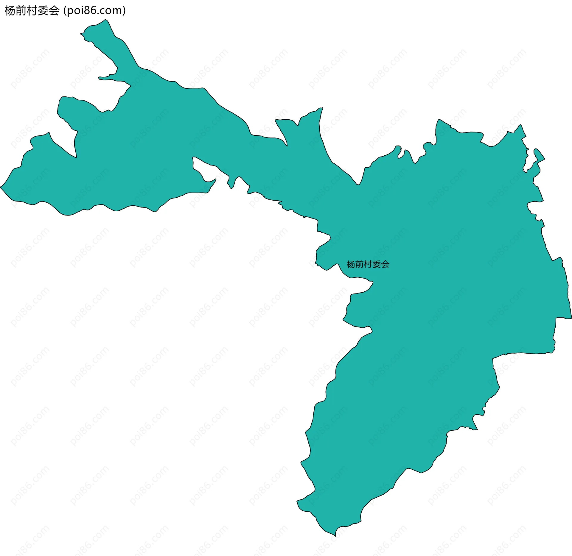 杨前村委会边界地图