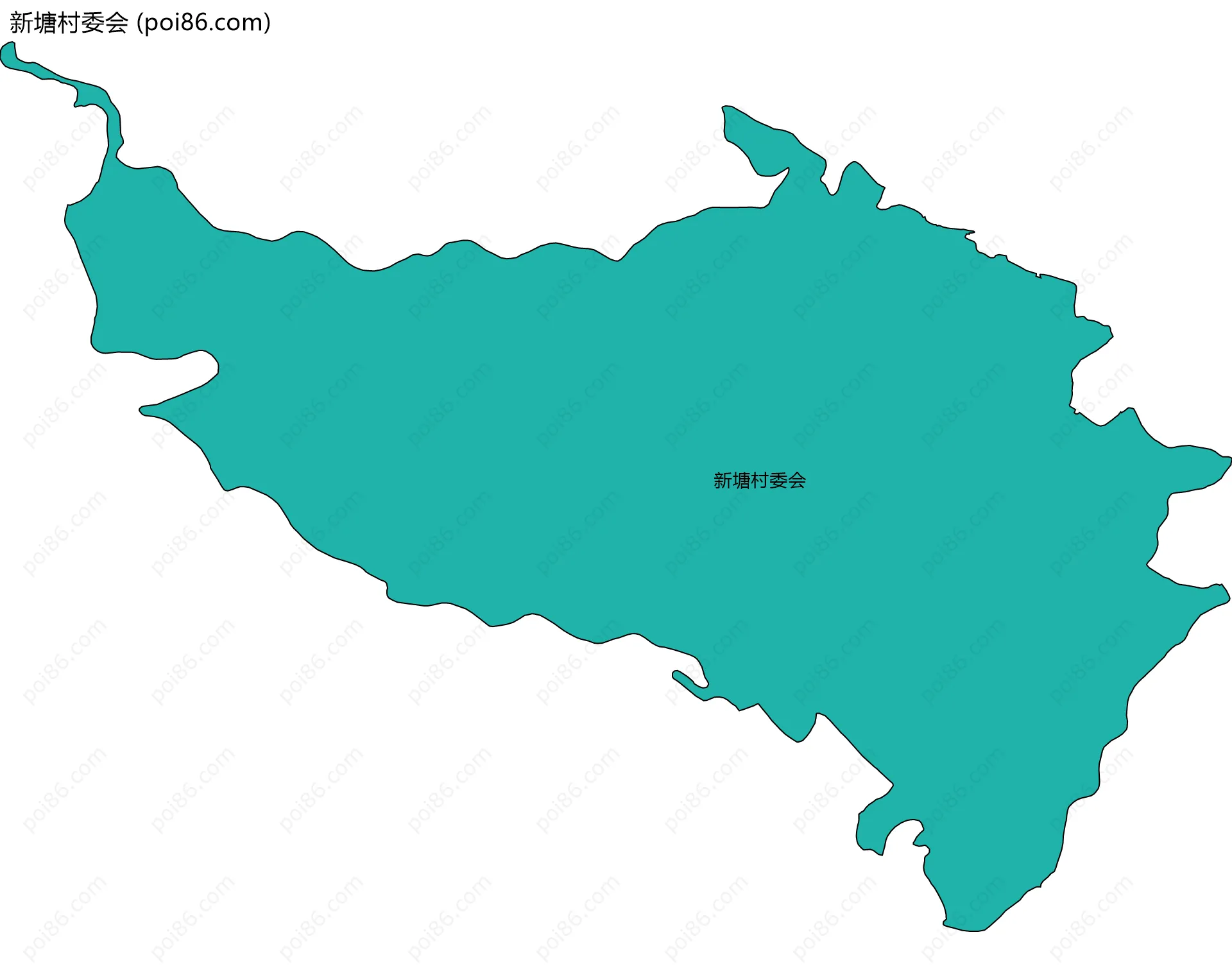 新塘村委会边界地图