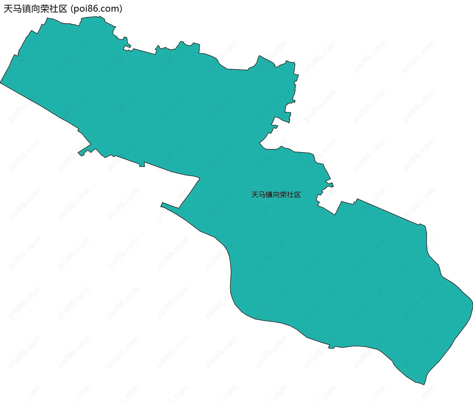 天马镇向荣社区边界地图