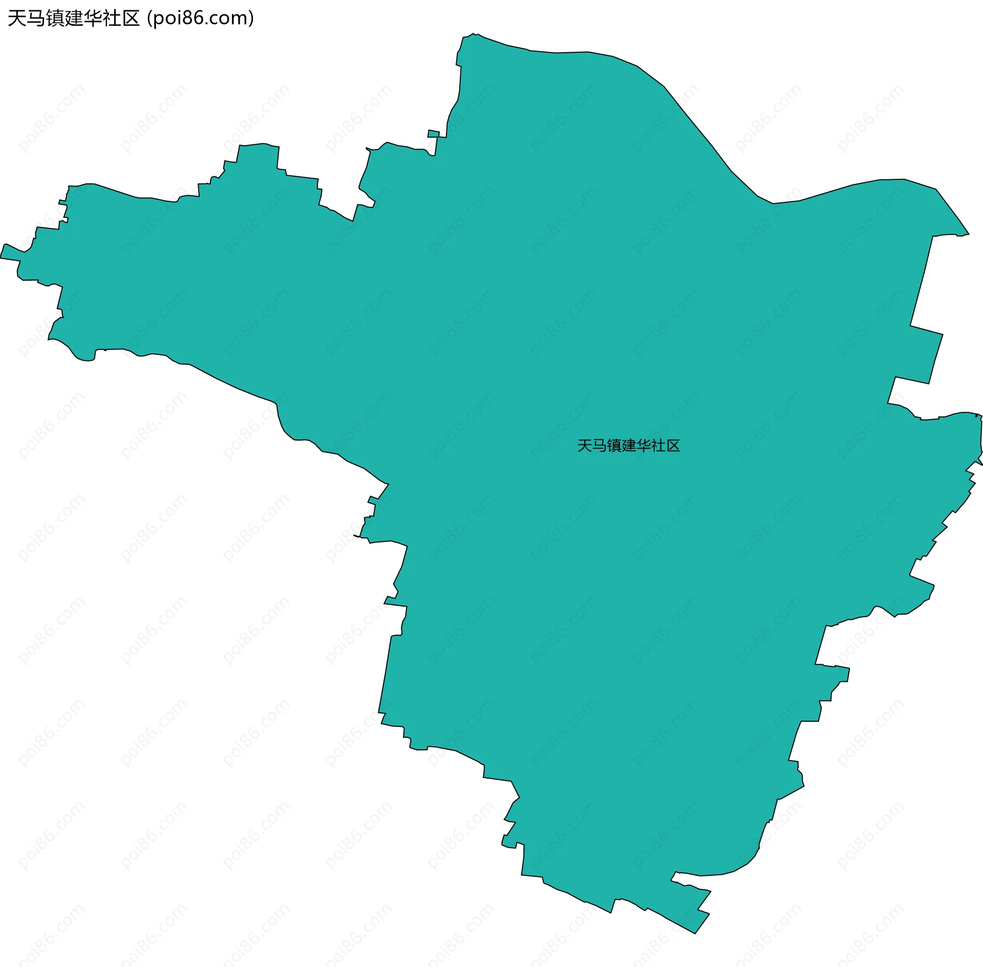 天马镇建华社区边界地图