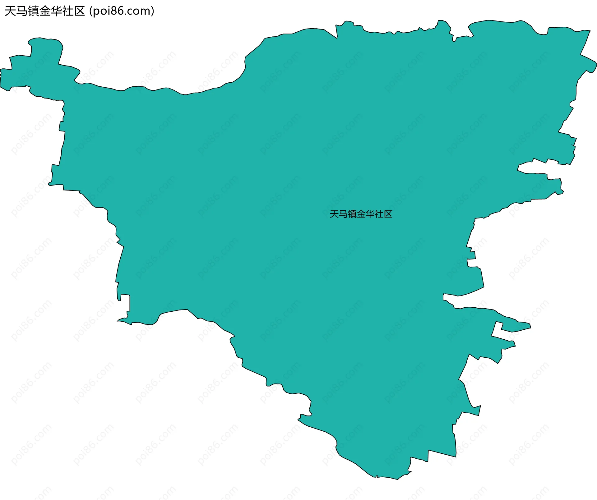 天马镇金华社区边界地图