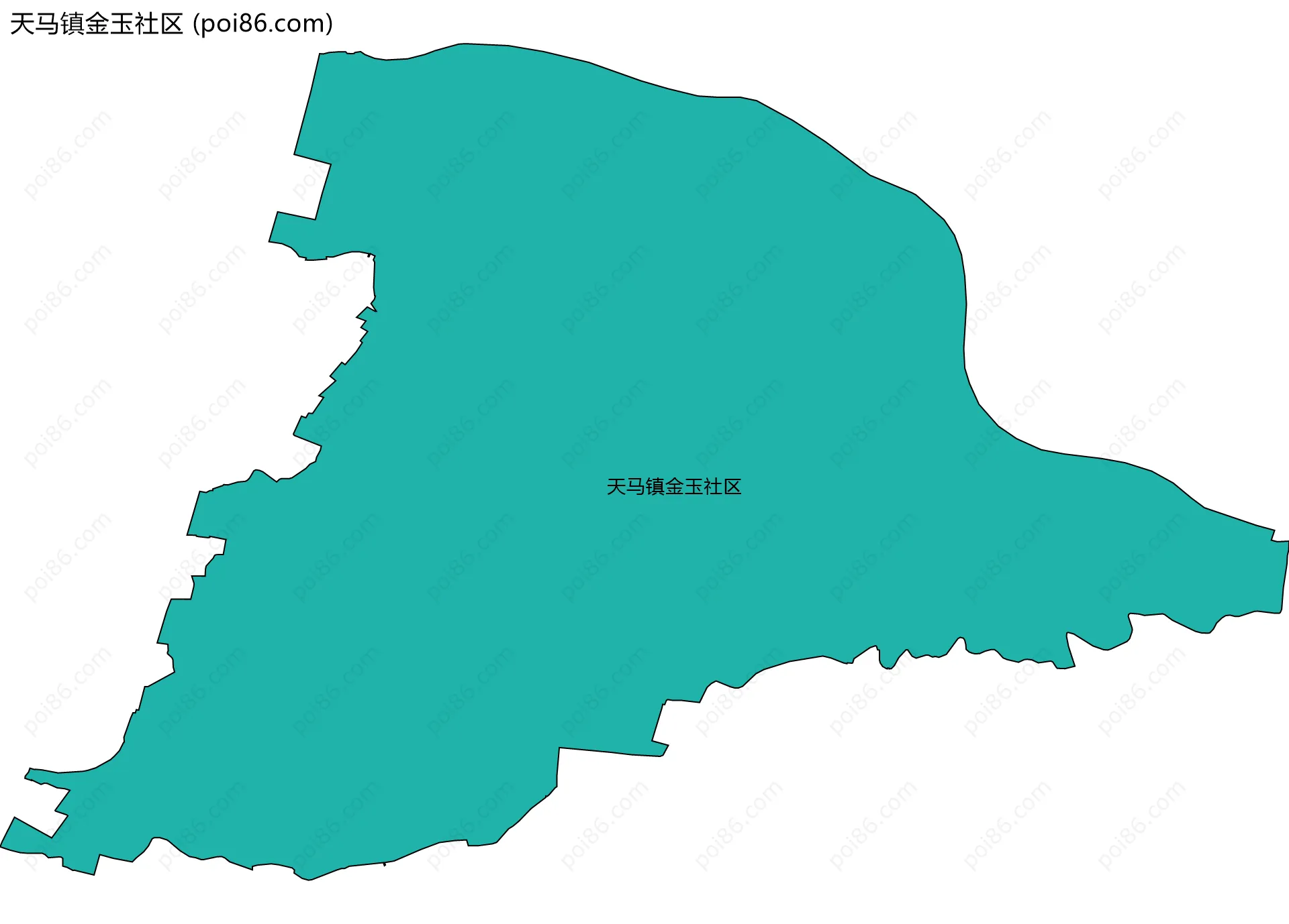 天马镇金玉社区边界地图