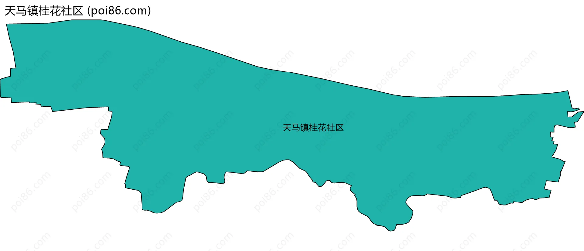 天马镇桂花社区边界地图