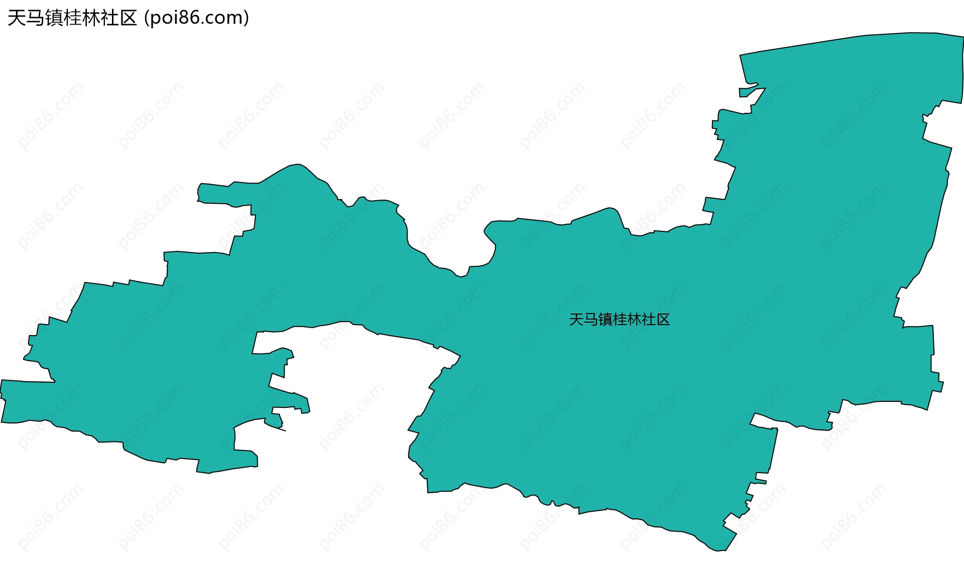 天马镇桂林社区边界地图