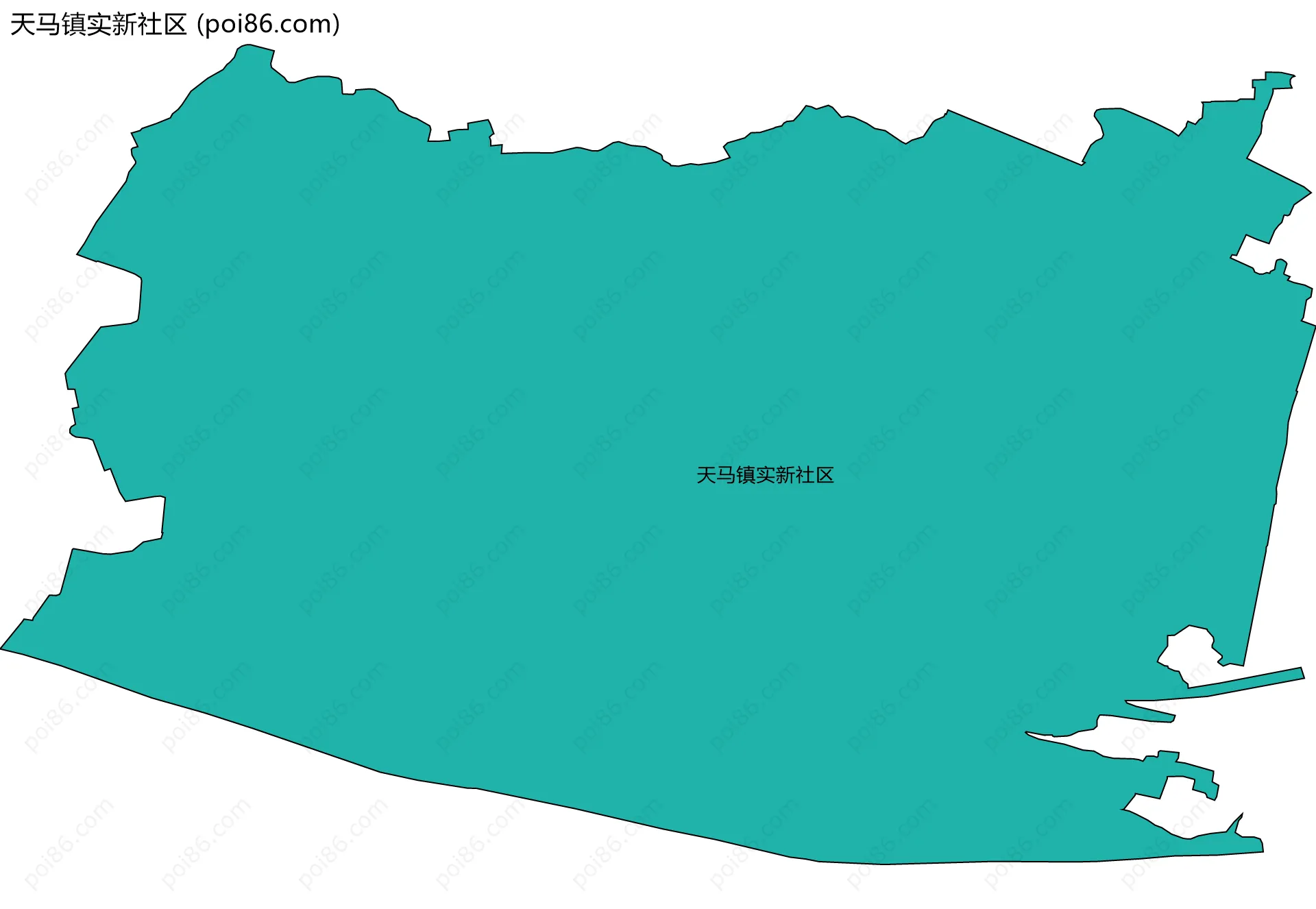 天马镇实新社区边界地图