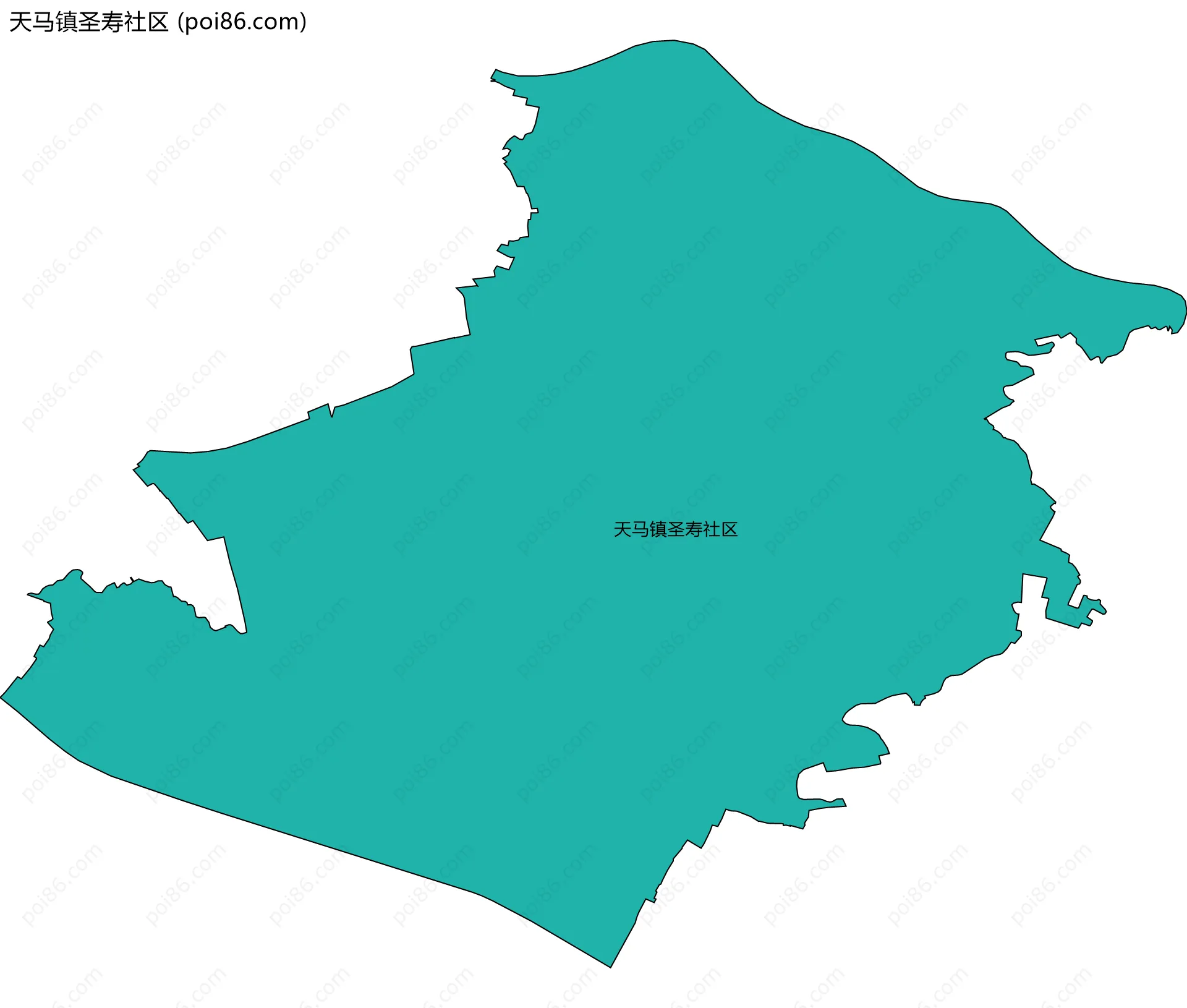 天马镇圣寿社区边界地图