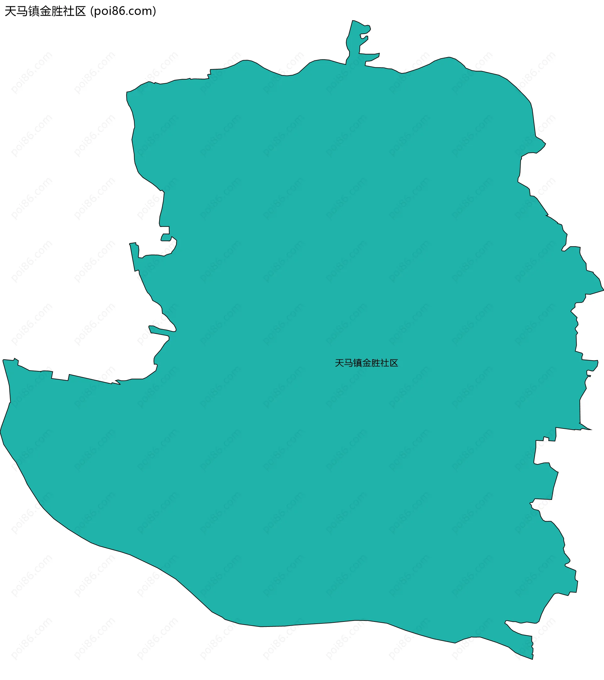 天马镇金胜社区边界地图