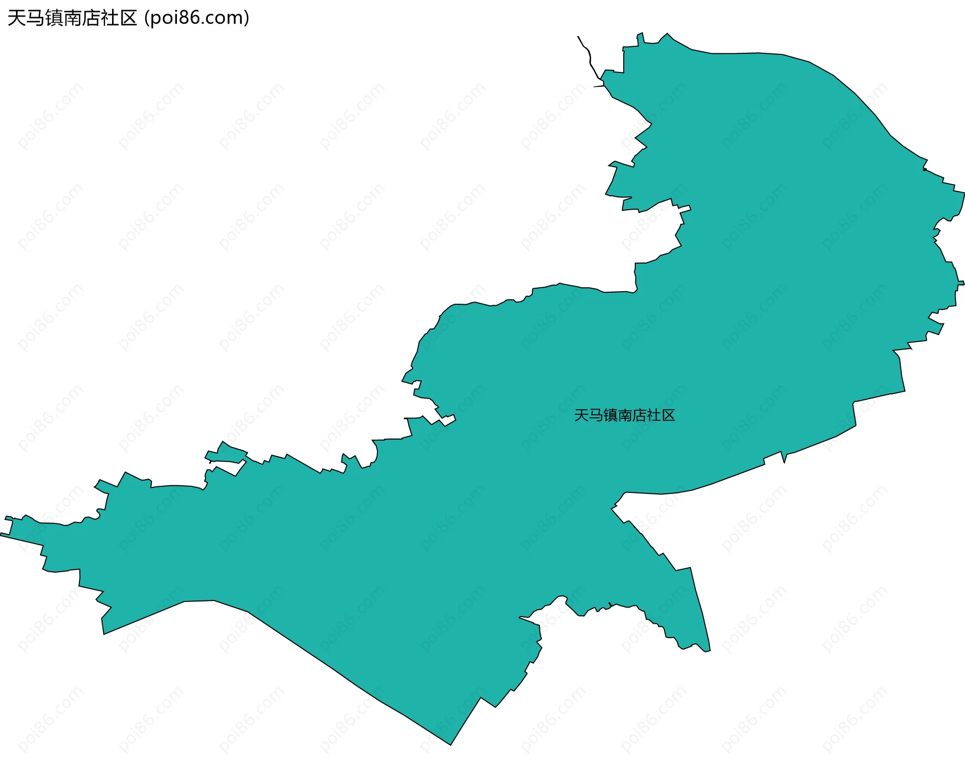 天马镇南店社区边界地图