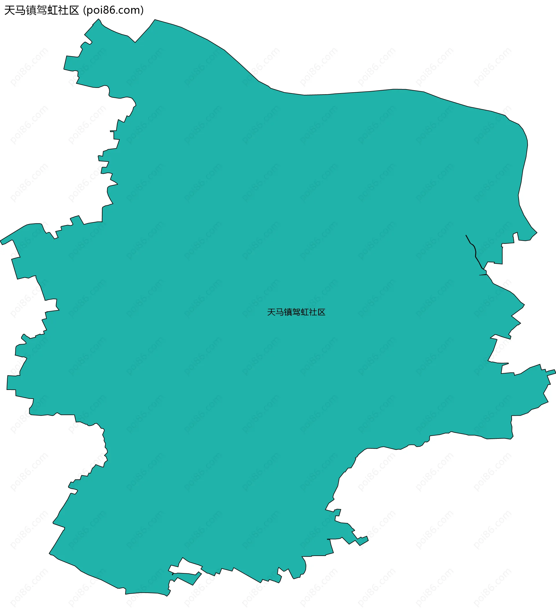 天马镇驾虹社区边界地图