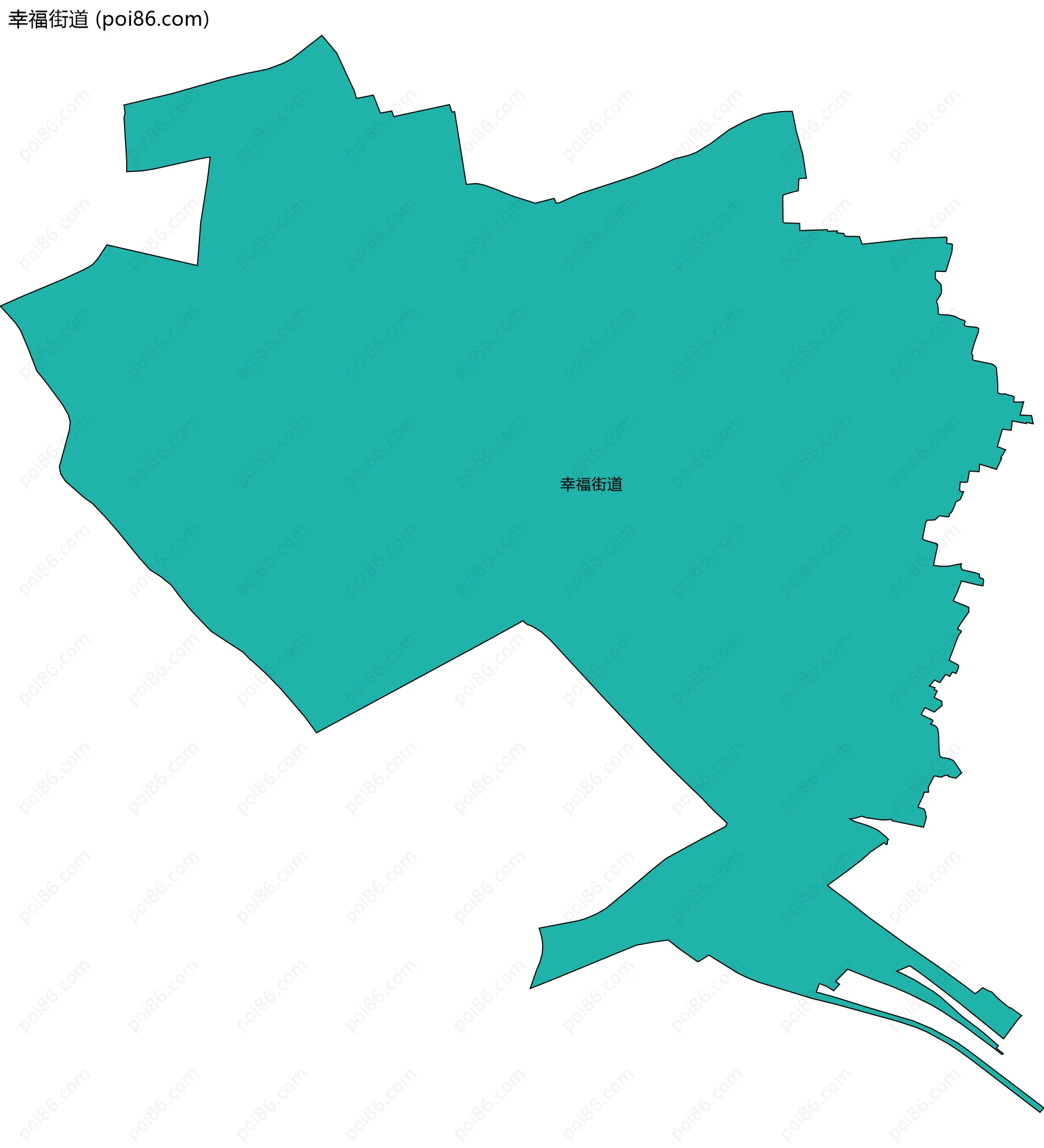 幸福街道边界地图