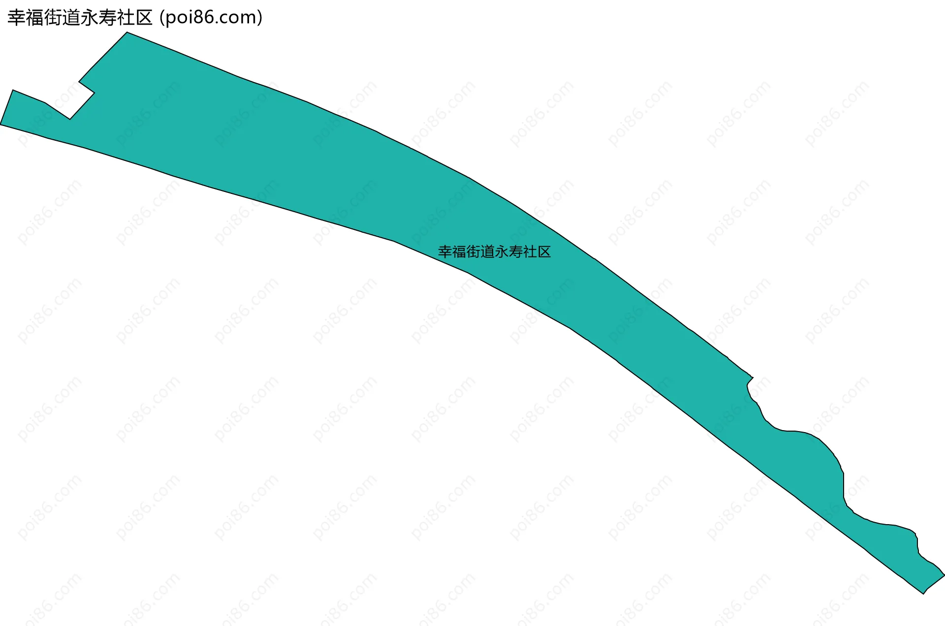 幸福街道永寿社区边界地图