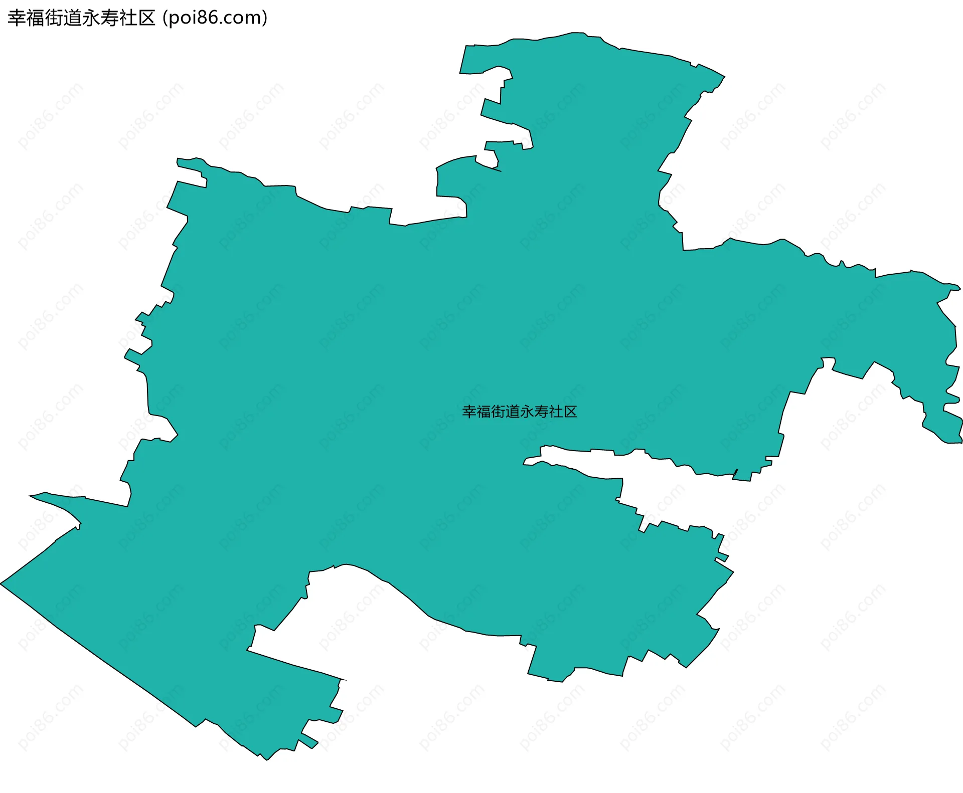 幸福街道永寿社区边界地图