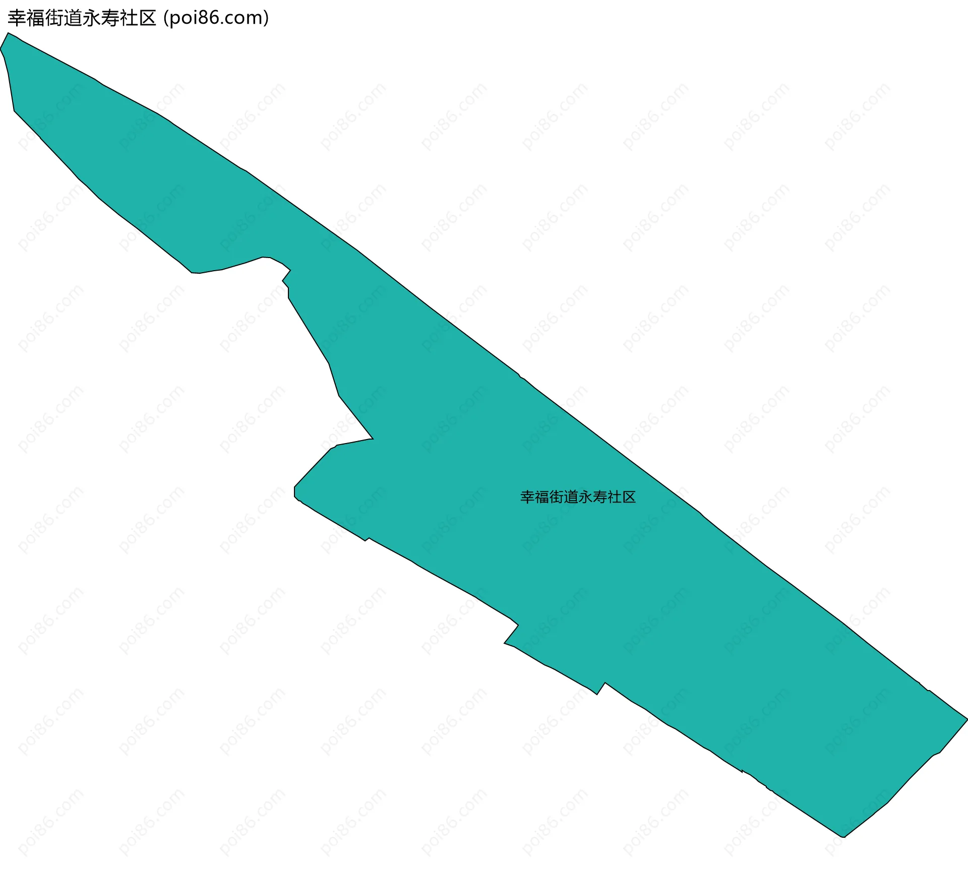 幸福街道永寿社区边界地图
