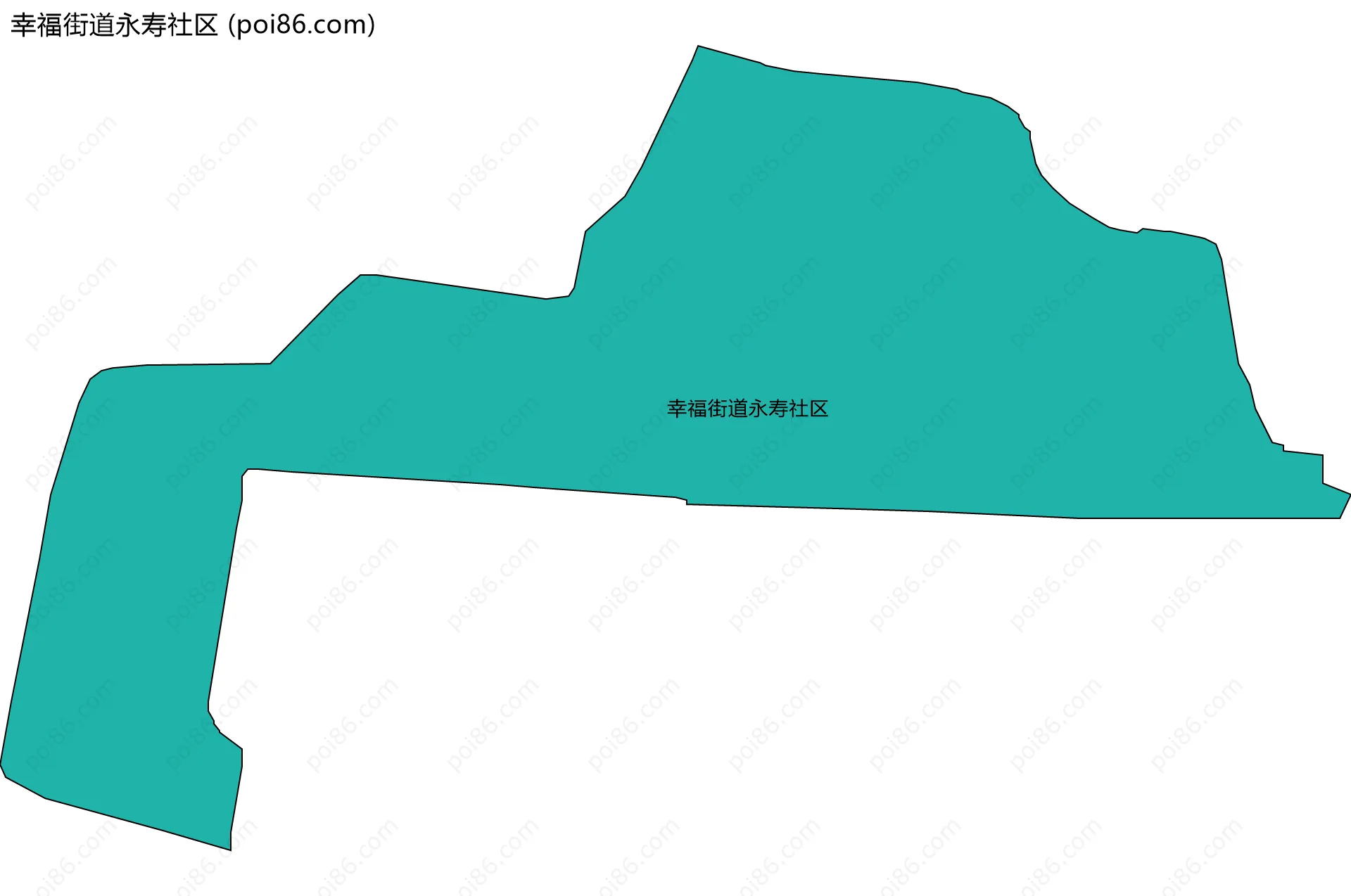 幸福街道永寿社区边界地图