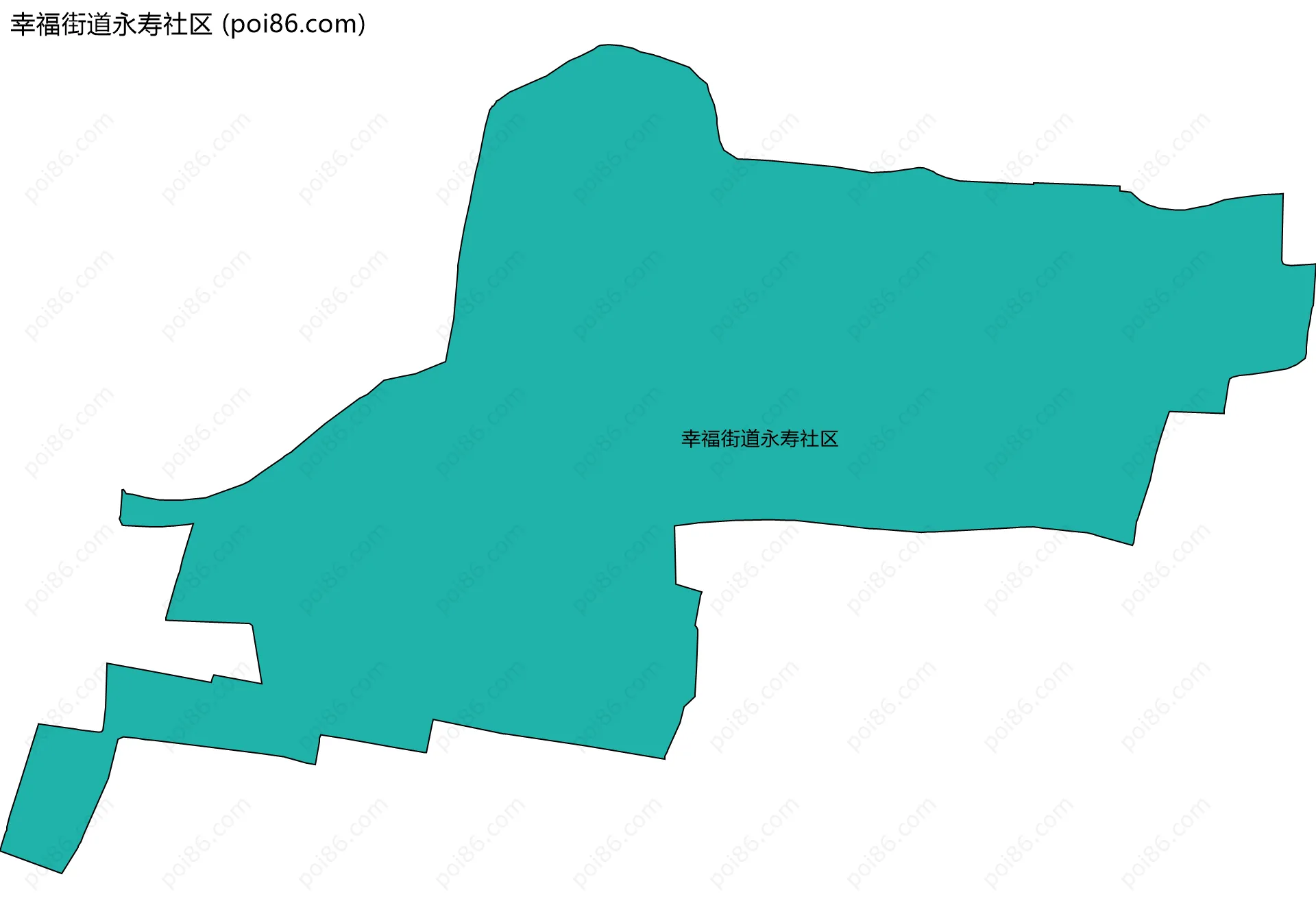 幸福街道永寿社区边界地图