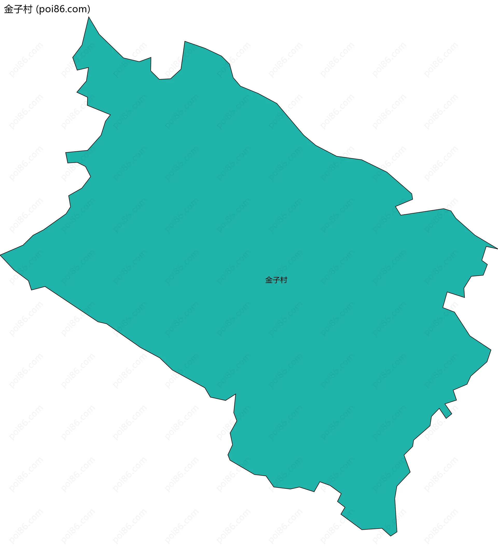金子村边界地图