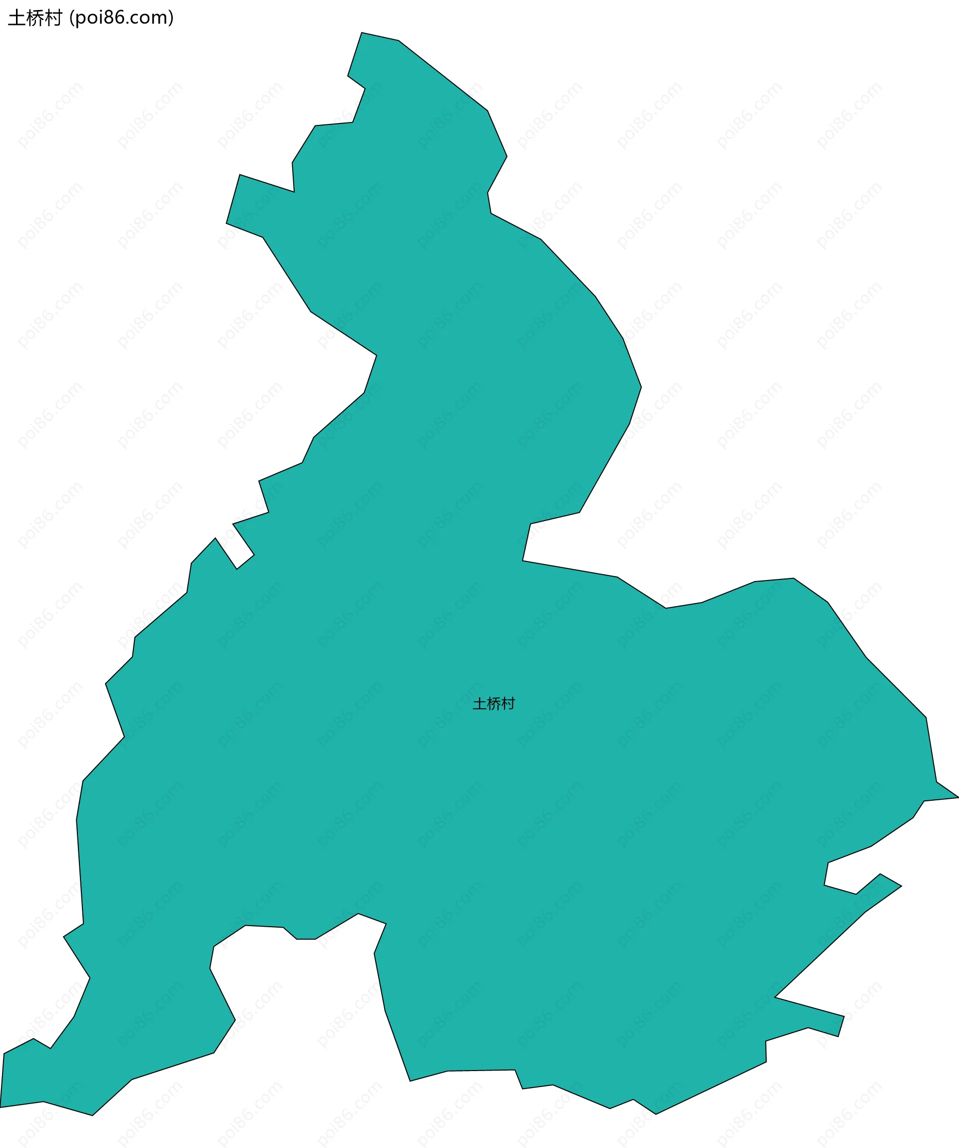 土桥村边界地图