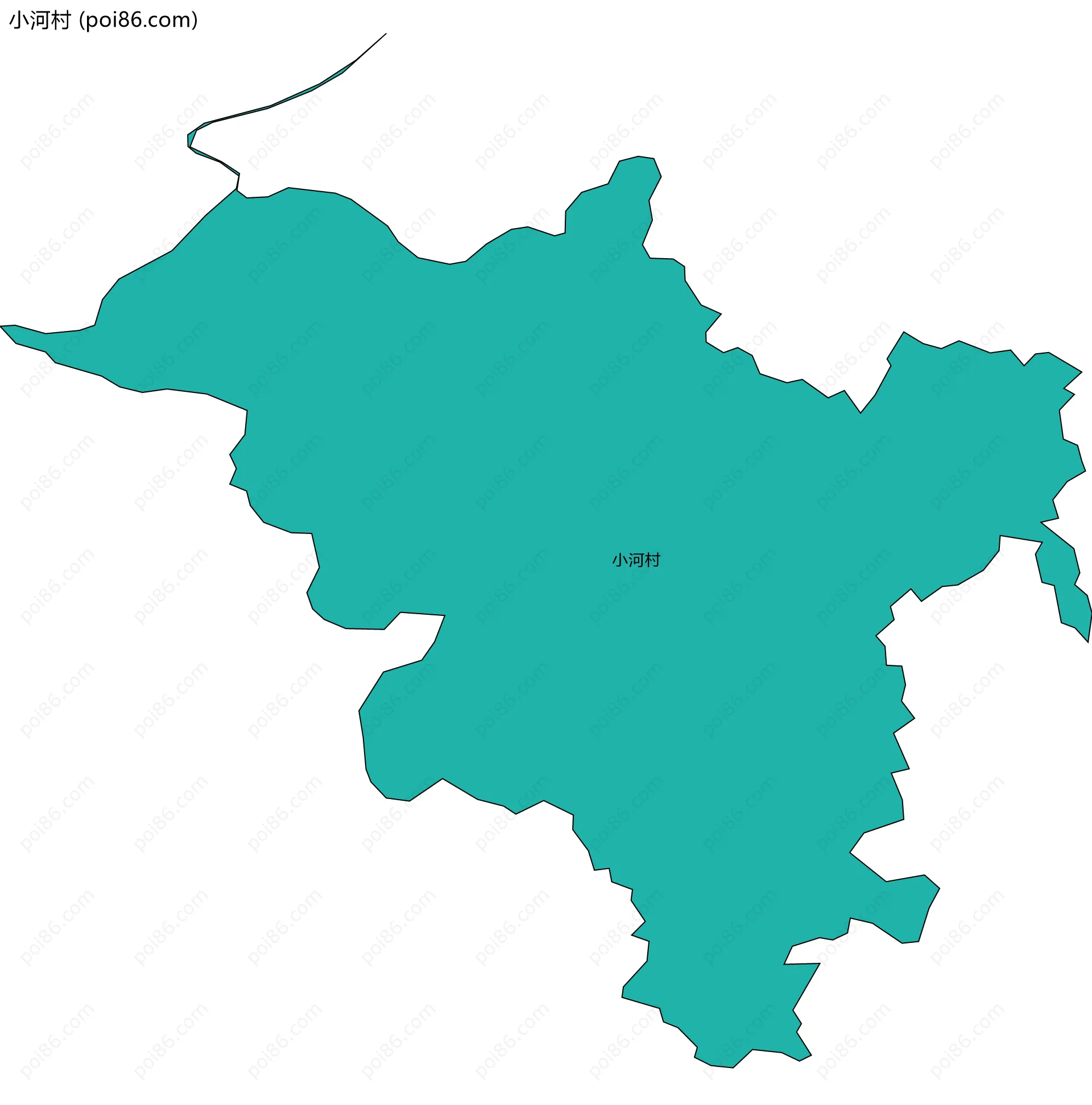 小河村边界地图