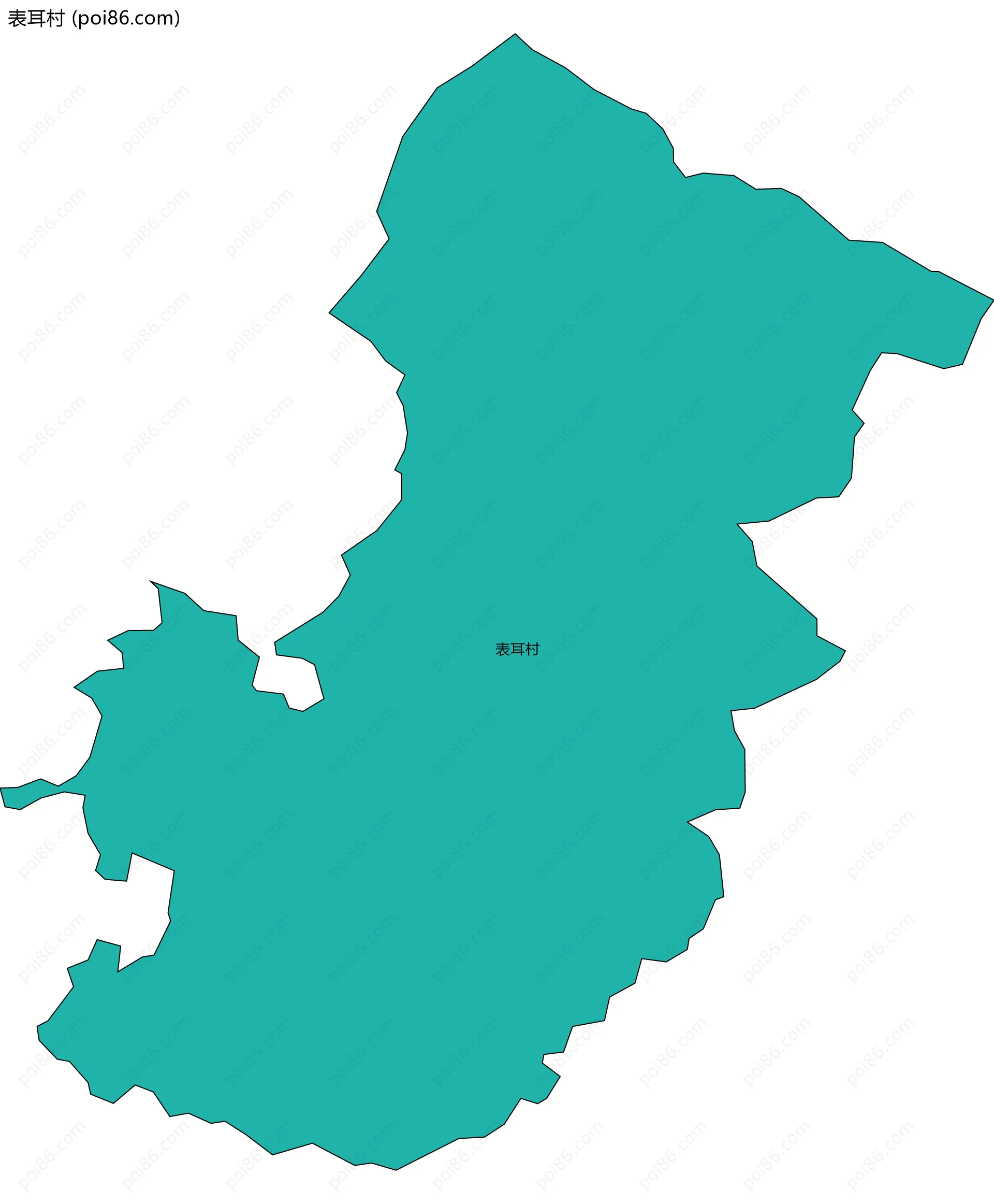 表耳村边界地图
