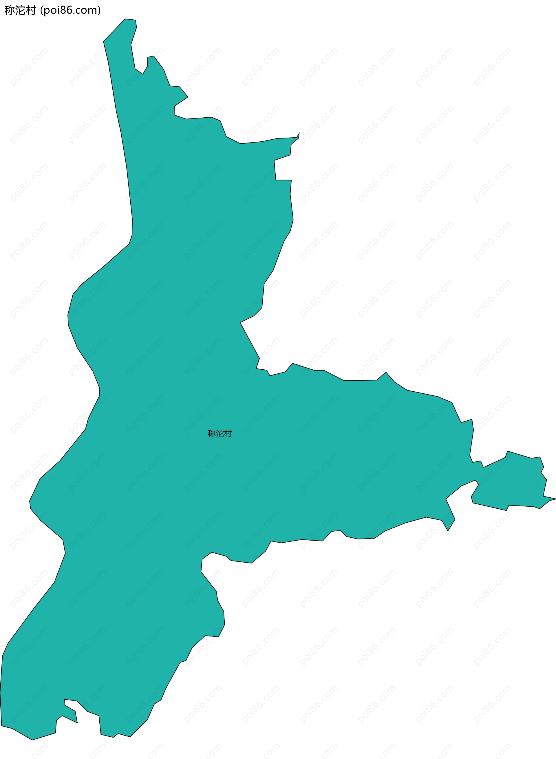 称沱村边界地图