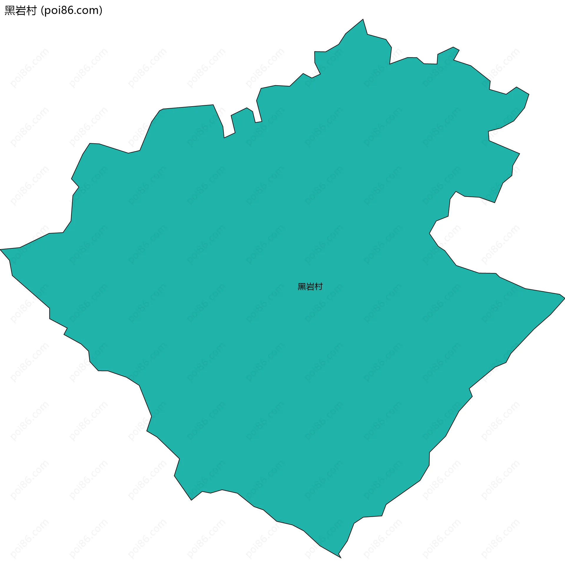 黑岩村边界地图