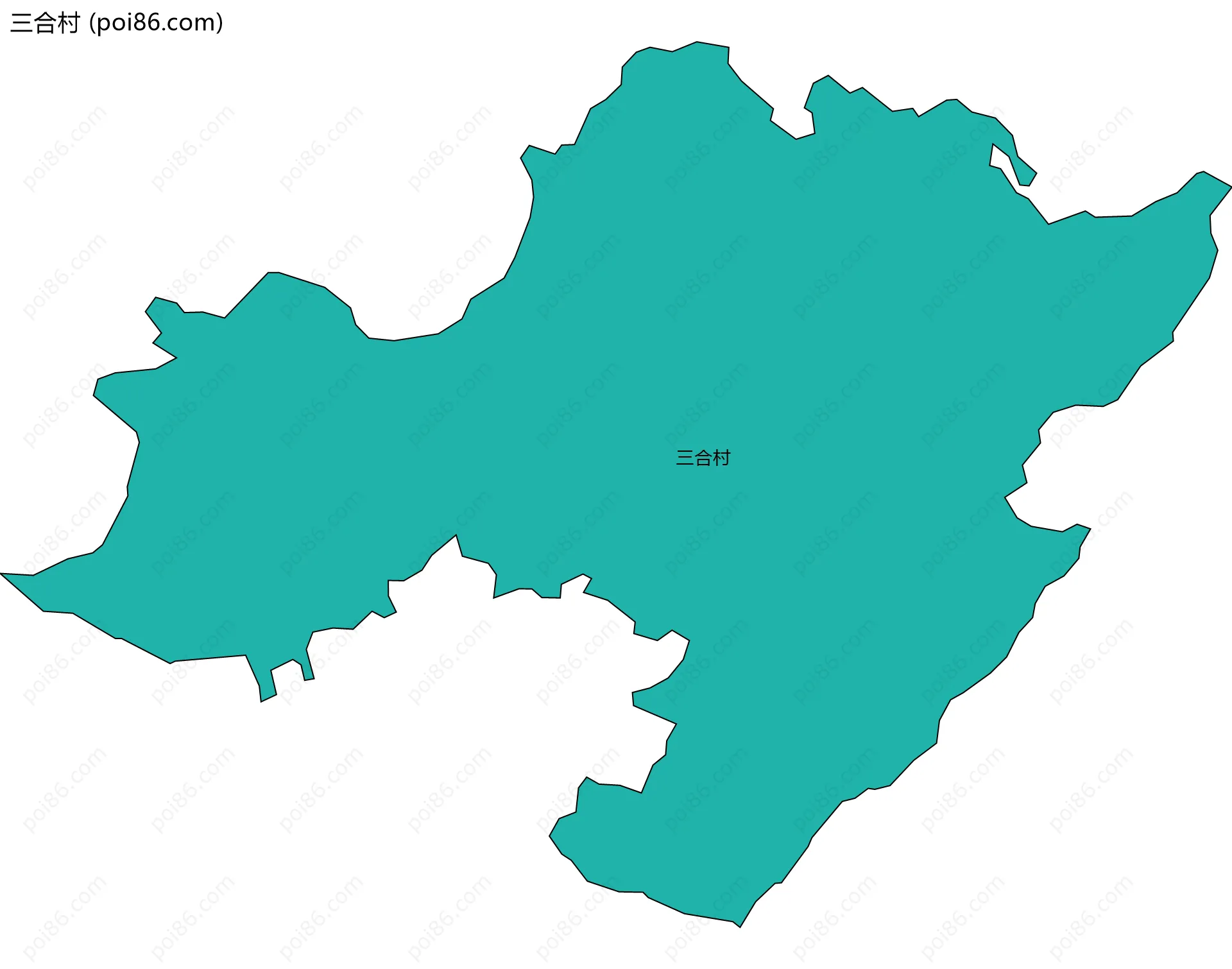 三合村边界地图