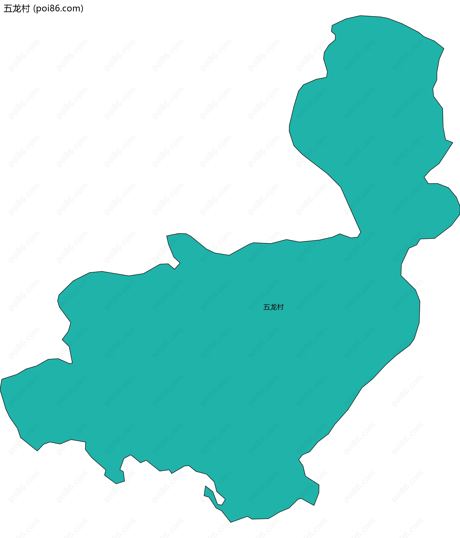 五龙村边界地图
