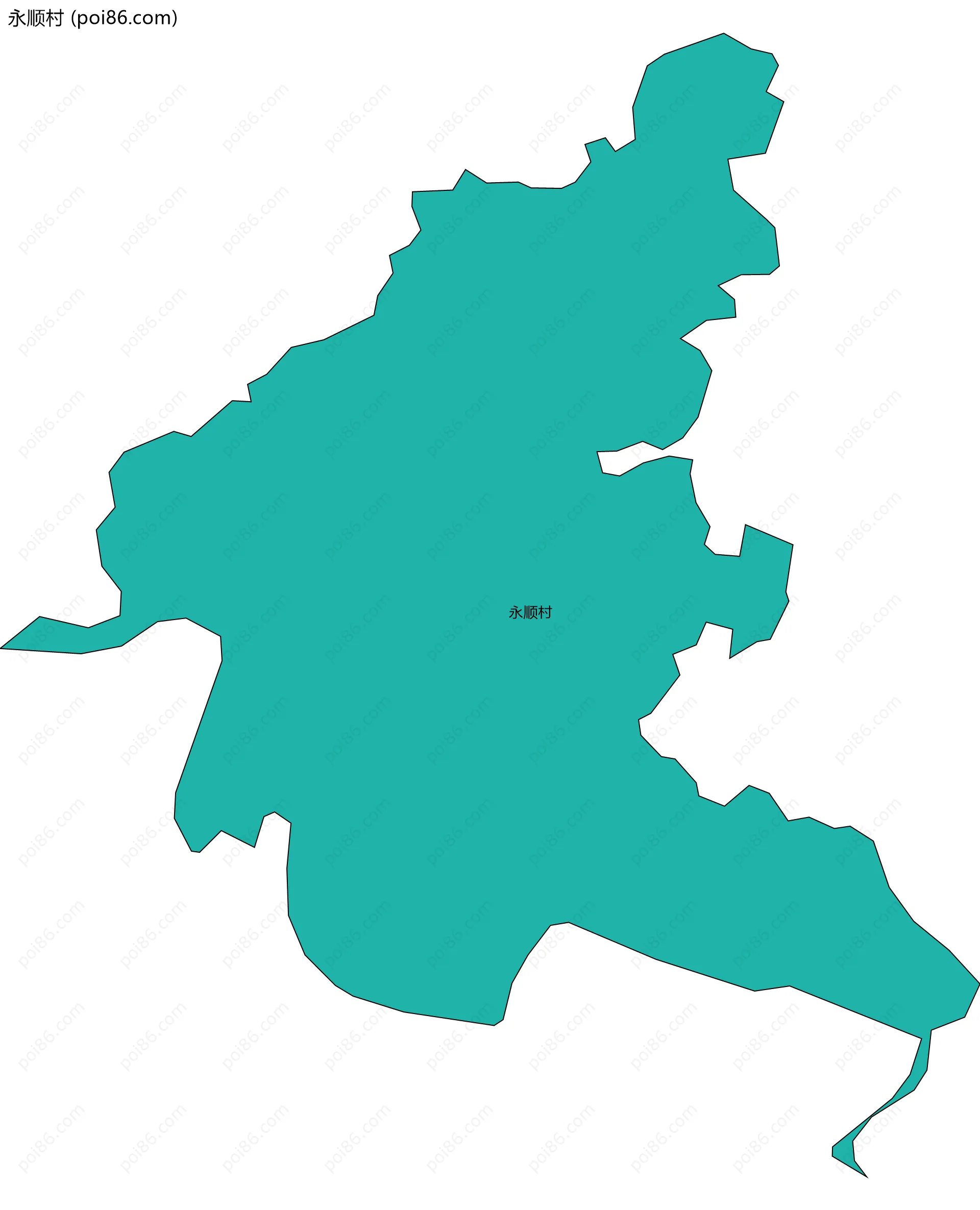 永顺村边界地图