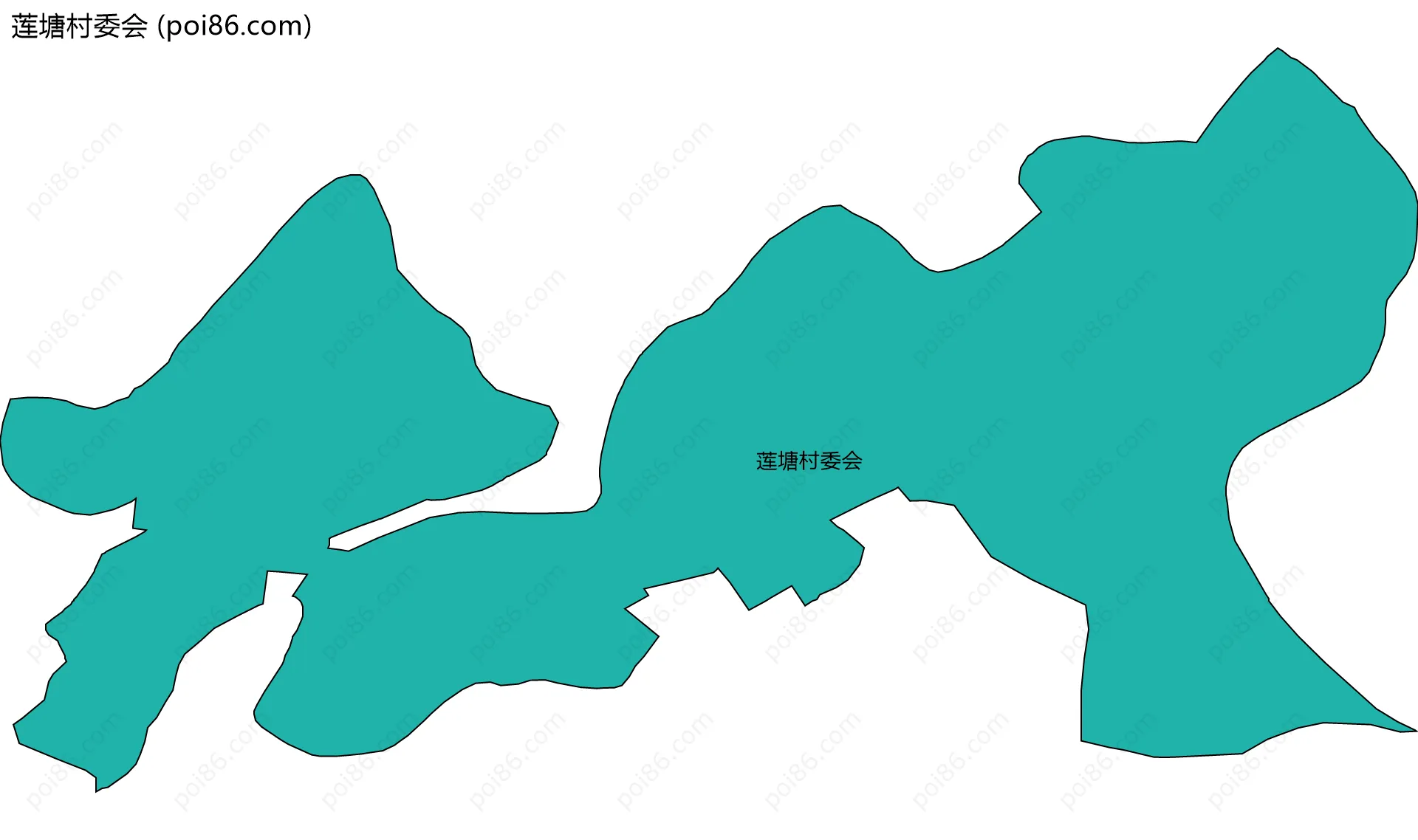 莲塘村委会边界地图