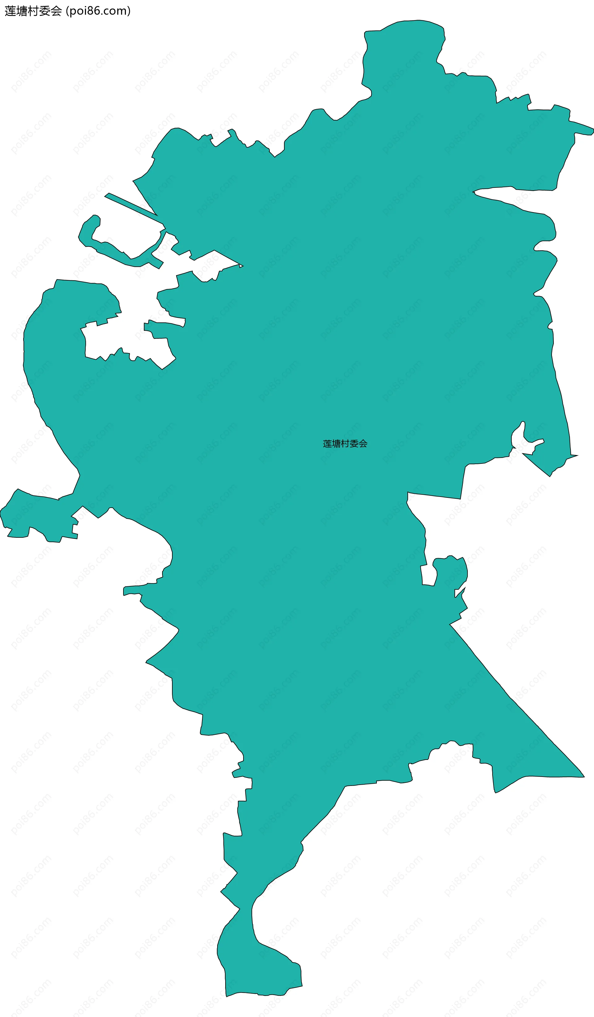 莲塘村委会边界地图