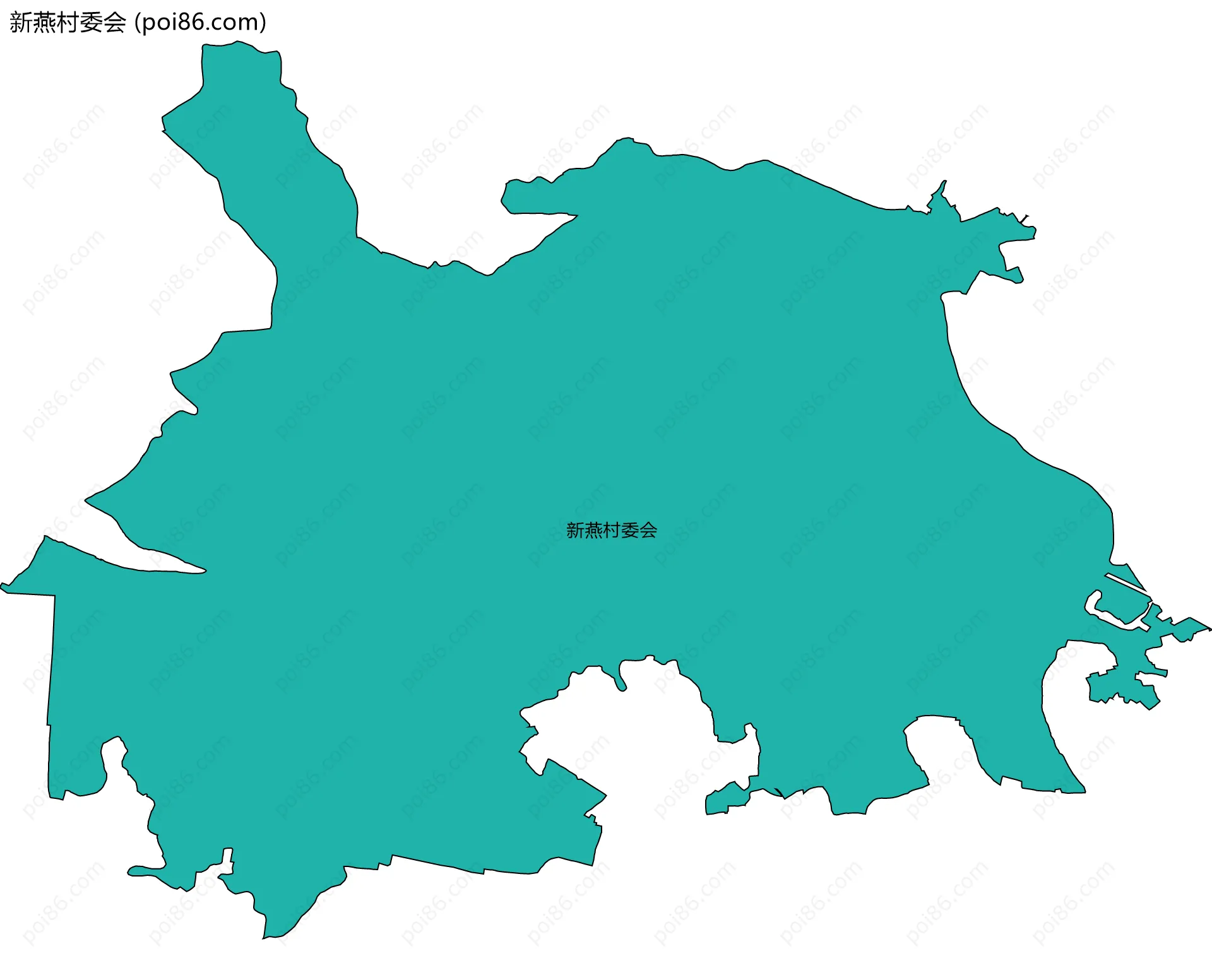 新燕村委会边界地图