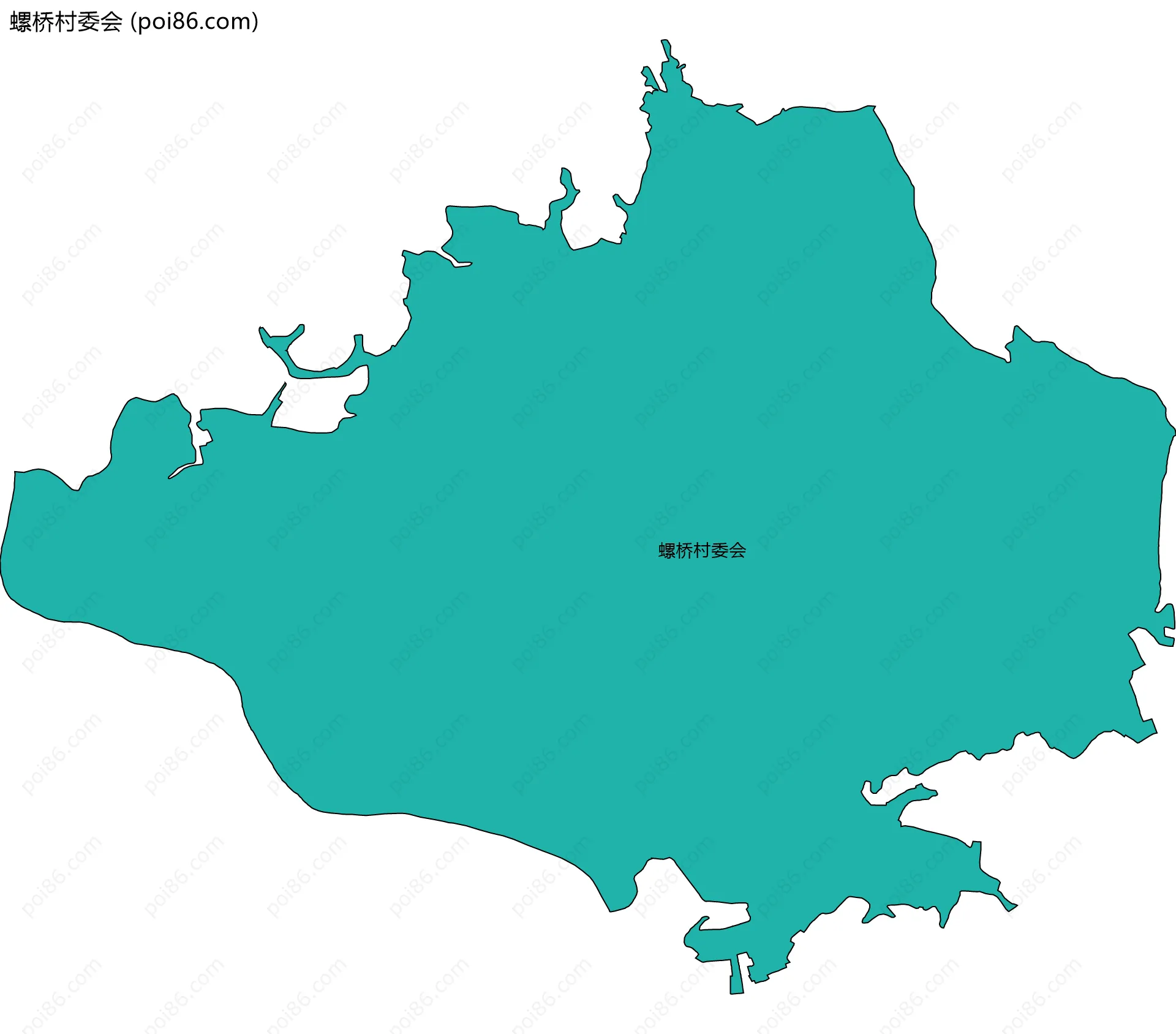 螺桥村委会边界地图