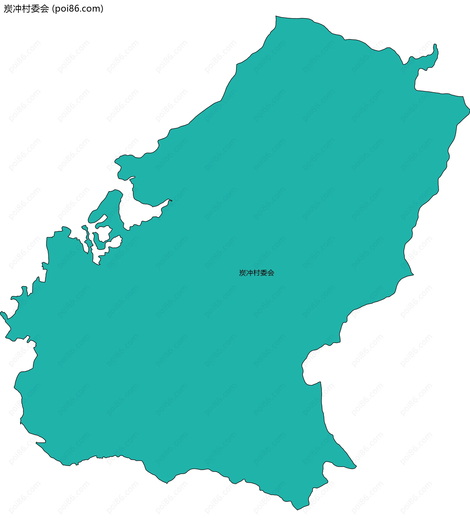 炭冲村委会边界地图