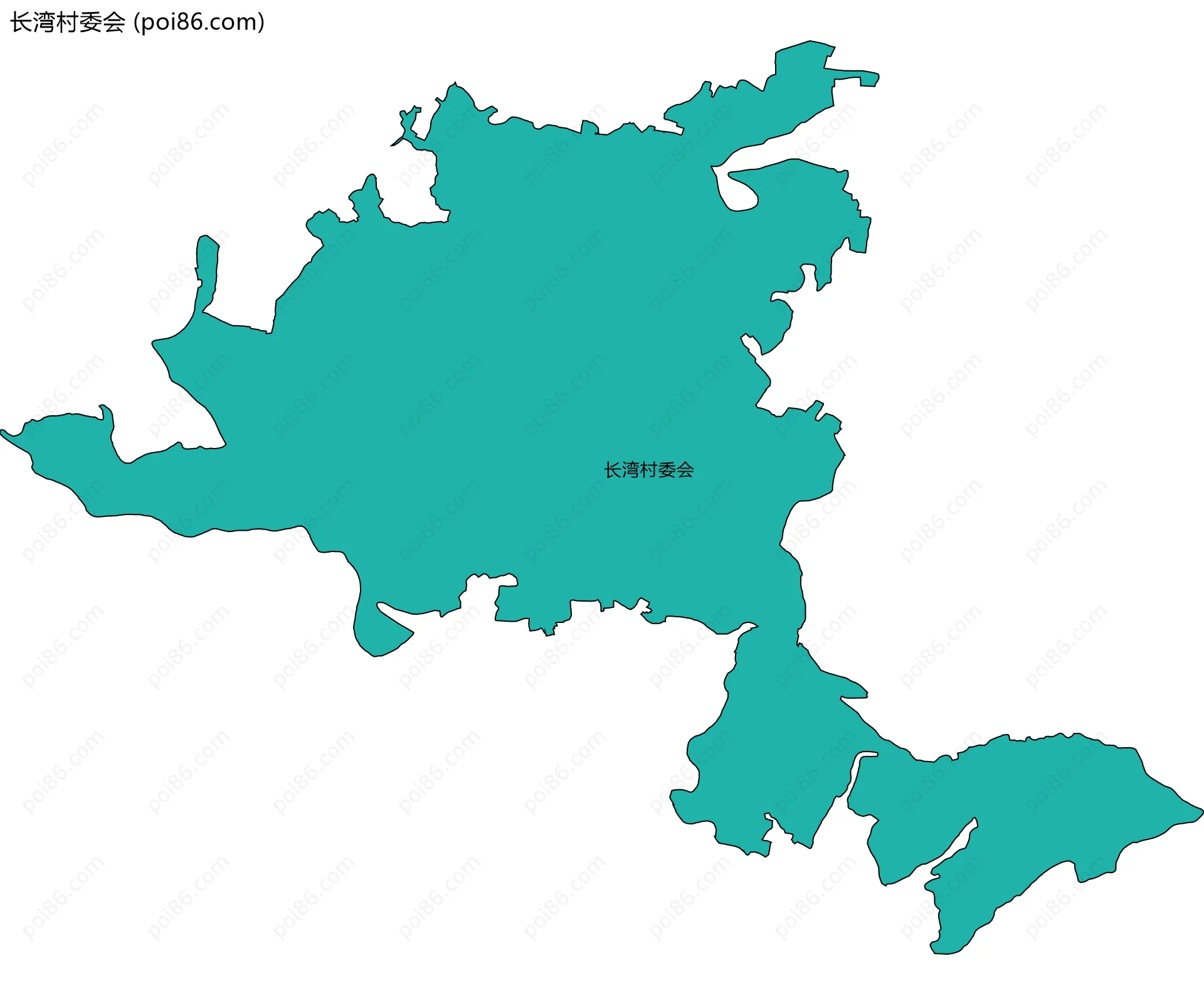 长湾村委会边界地图