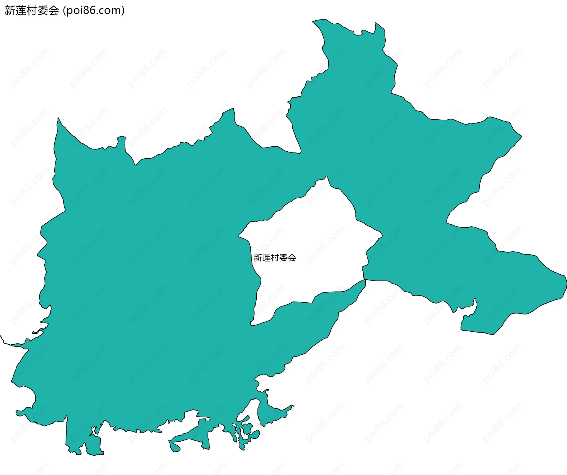 新莲村委会边界地图