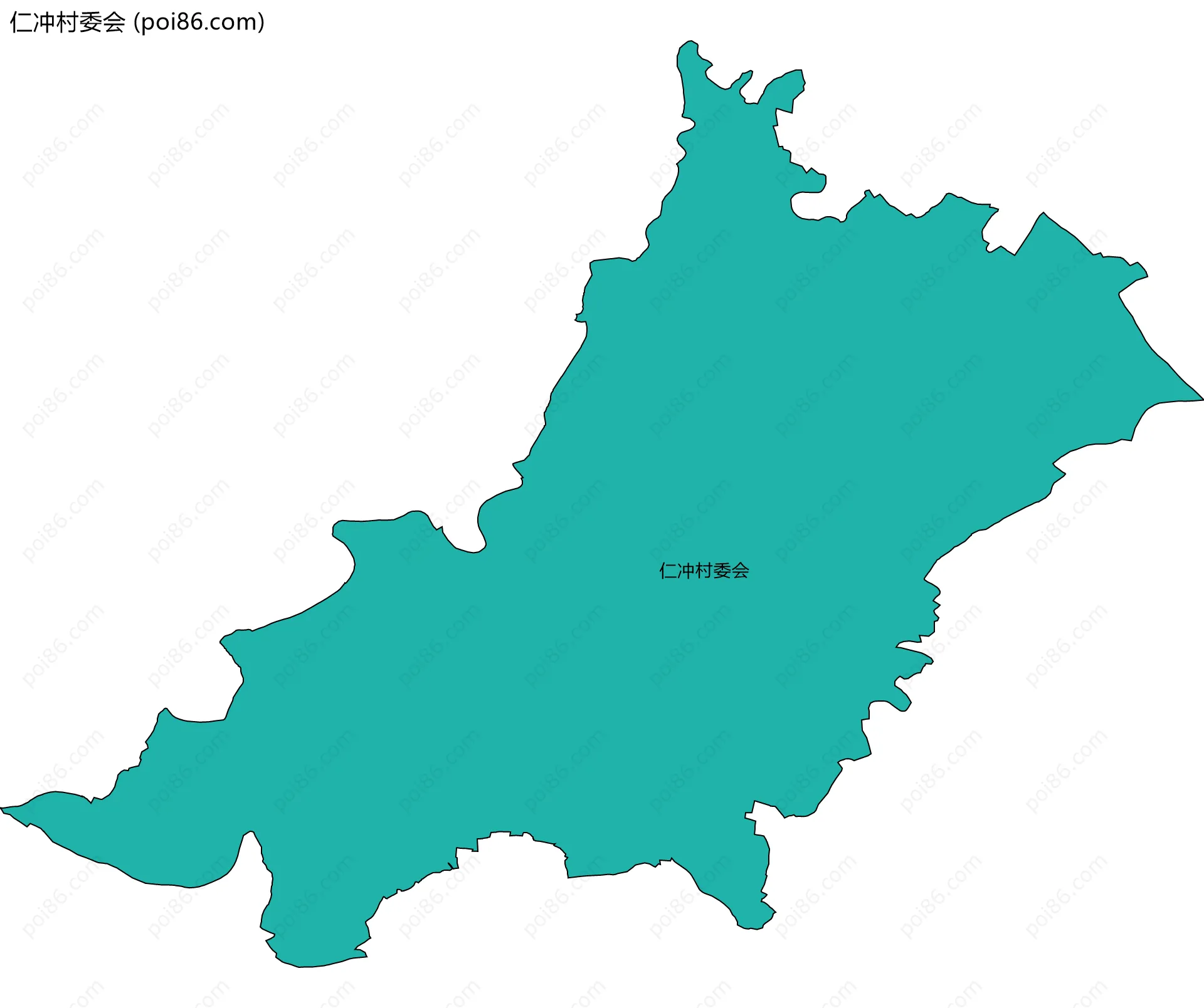 仁冲村委会边界地图