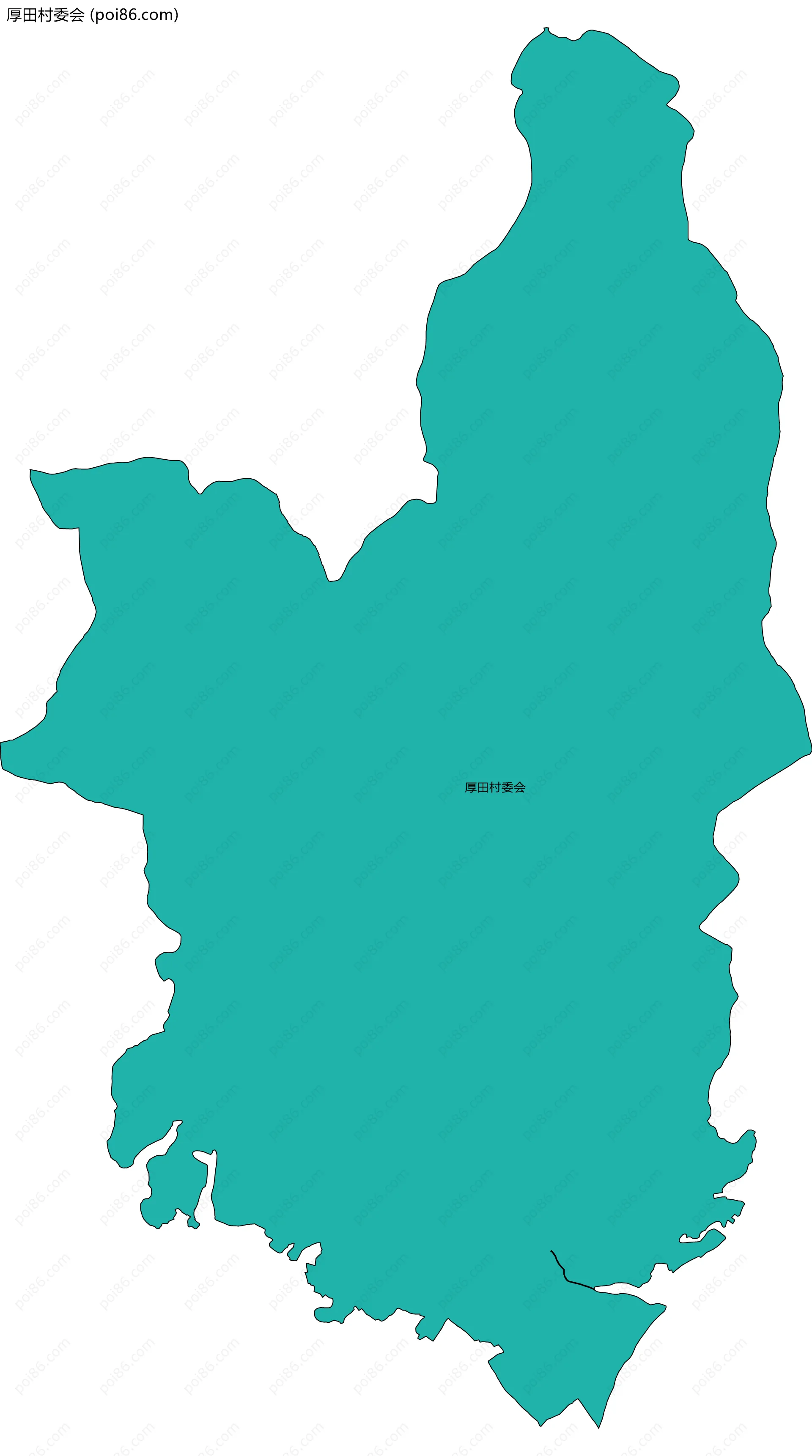 厚田村委会边界地图