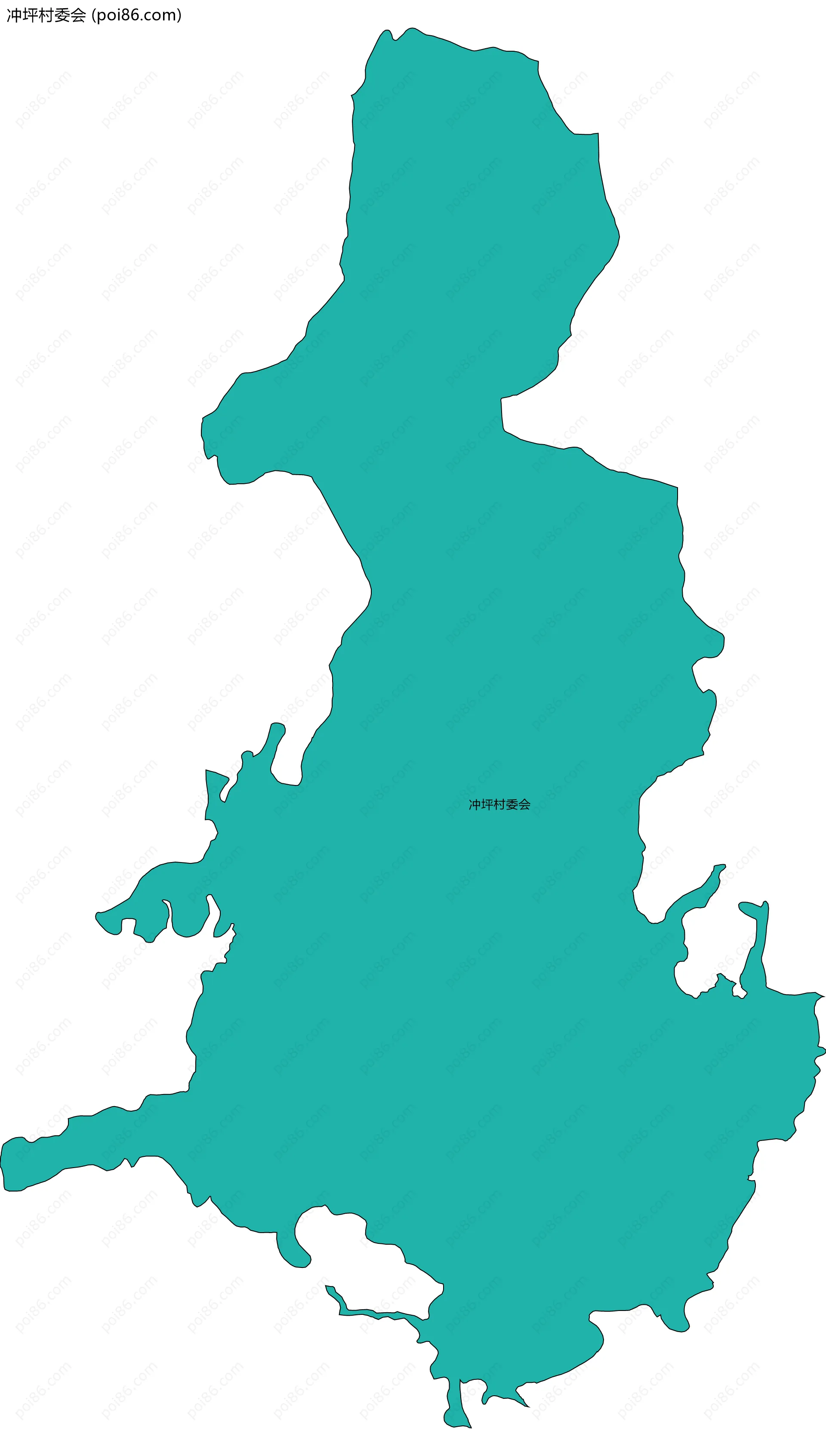 冲坪村委会边界地图