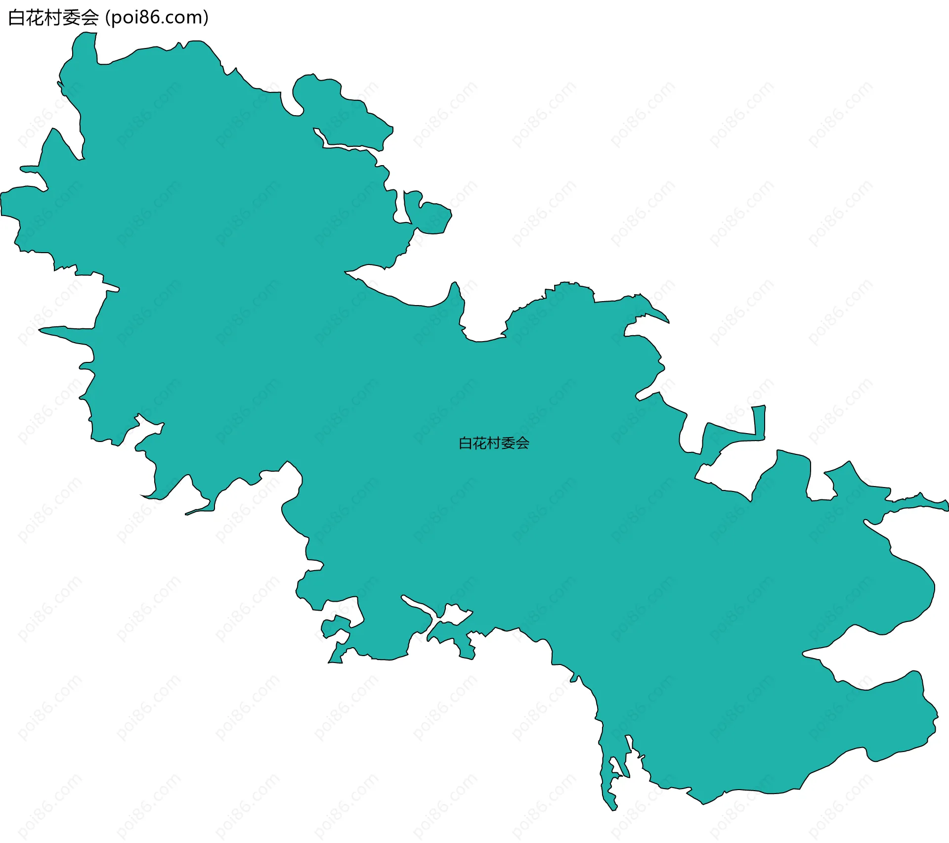 白花村委会边界地图