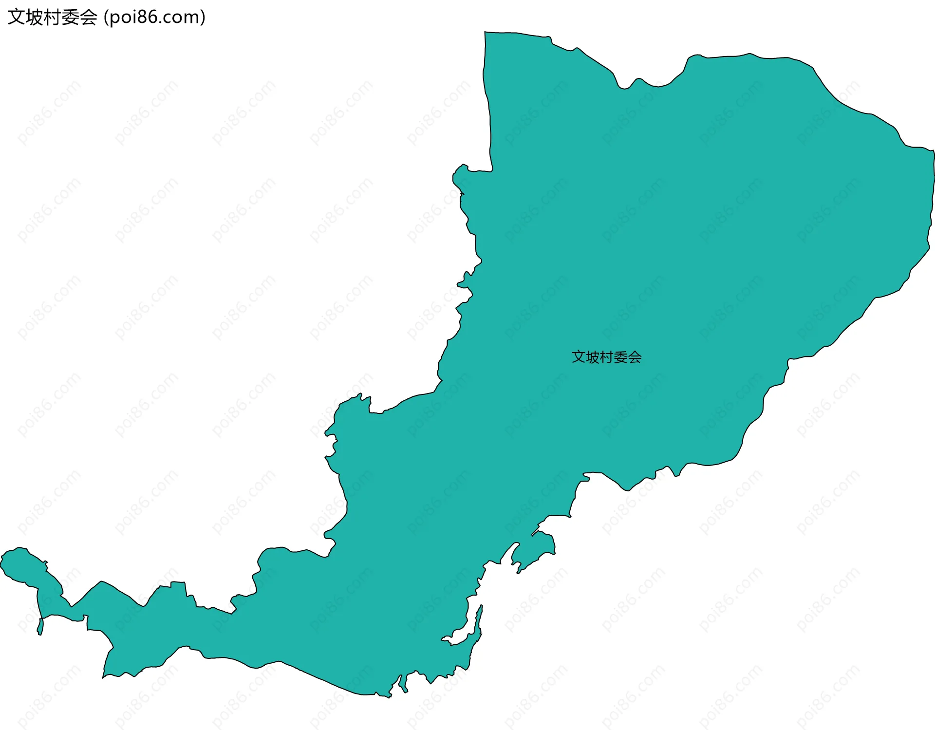 文坡村委会边界地图