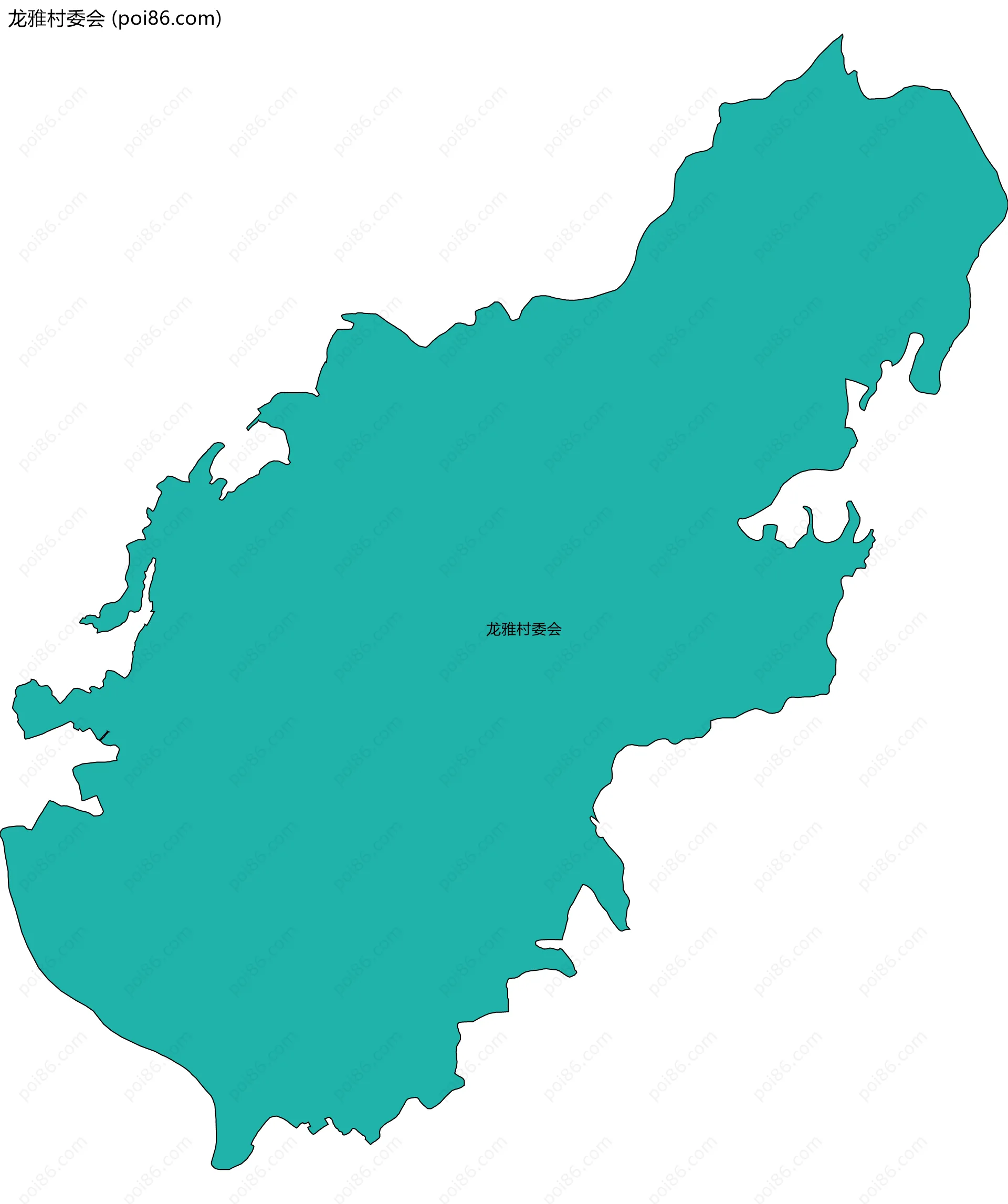 龙雅村委会边界地图